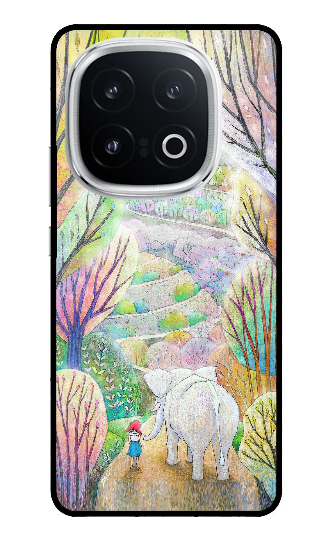 Nature Painting iQOO 13 5G Back Cover - Nature Painting iQOO 13 5G Glass Case Back Cover by Casekaro Nature Painting iQOO 13 5G Glass Case Back Cover by Casekaro