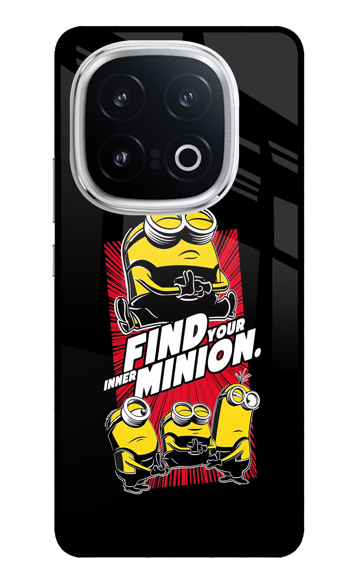 Find your inner Minion iQOO 13 5G Back Cover - Find your inner Minion iQOO 13 5G Glass Case Back Cover by Casekaro Find your inner Minion iQOO 13 5G Glass Case Back Cover by Casekaro