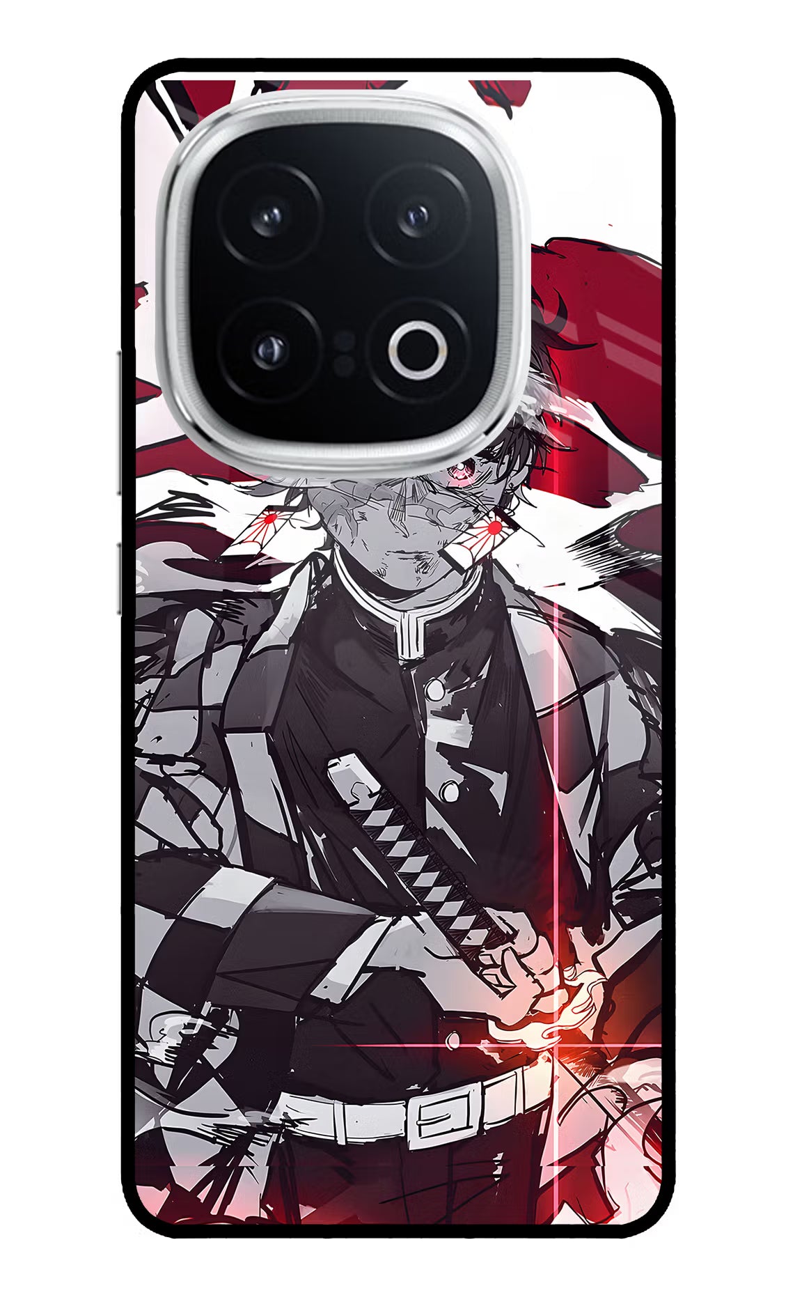 Demon Slayer iQOO 13 5G Glass Case - Demon Slayer iQOO 13 5G Glass Case Demon Slayer iQOO 13 5G Glass Case