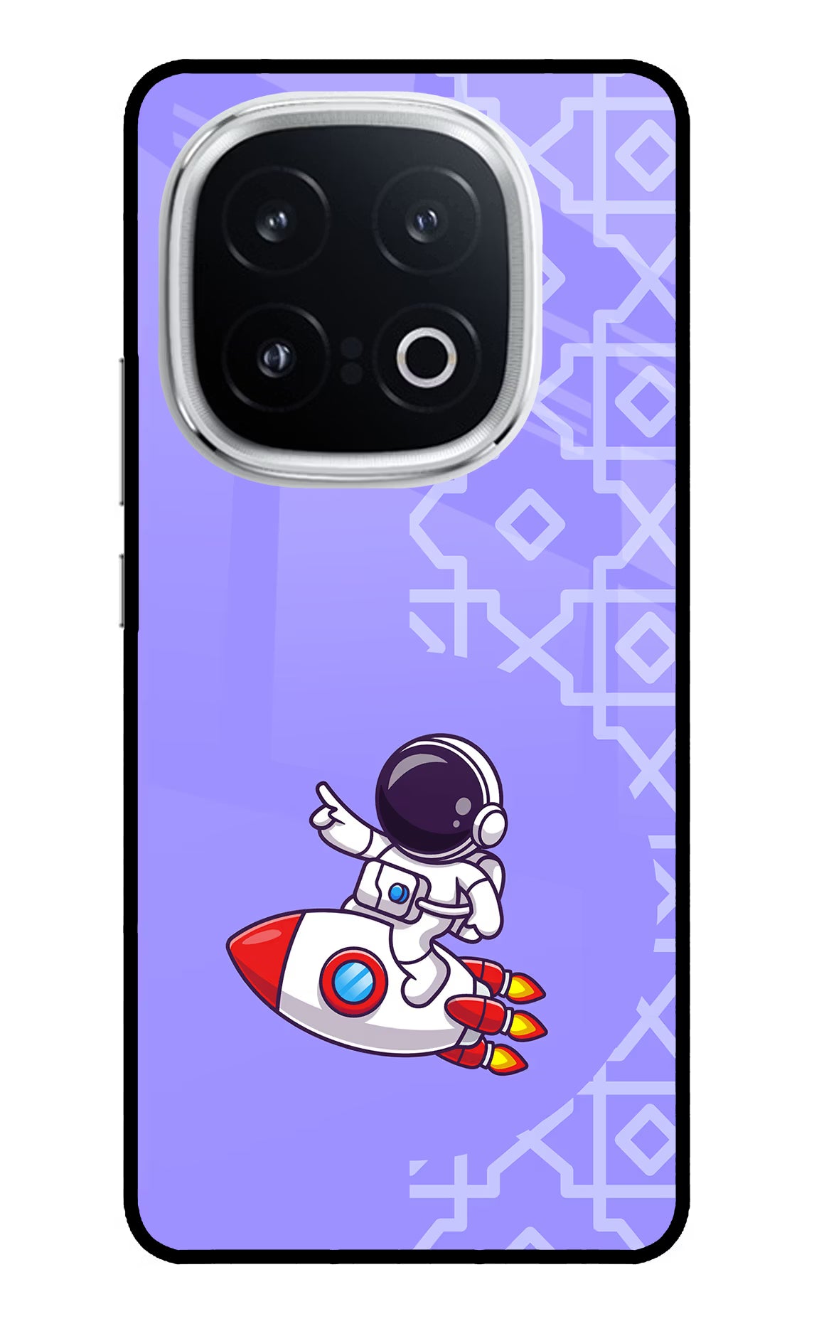 Cute Astronaut iQOO 13 5G Back Cover - Cute Astronaut iQOO 13 5G Glass Case Back Cover by Casekaro Cute Astronaut iQOO 13 5G Glass Case Back Cover by Casekaro