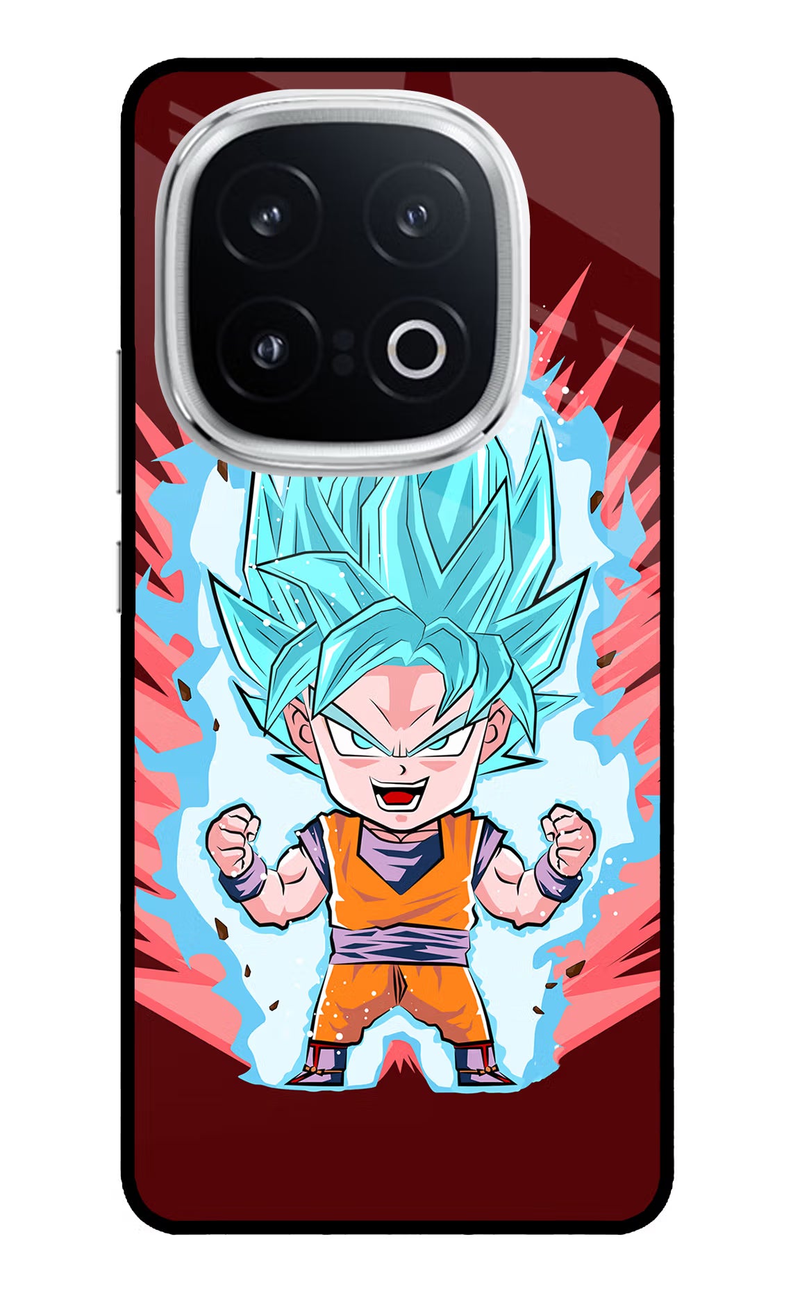 Goku Little iQOO 13 5G Back Cover - Goku Little iQOO 13 5G Glass Case Back Cover by Casekaro Goku Little iQOO 13 5G Glass Case Back Cover by Casekaro