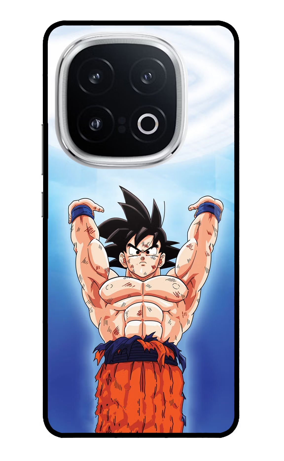 Goku Power iQOO 13 5G Back Cover - Goku Power iQOO 13 5G Glass Case Back Cover by Casekaro Goku Power iQOO 13 5G Glass Case Back Cover by Casekaro