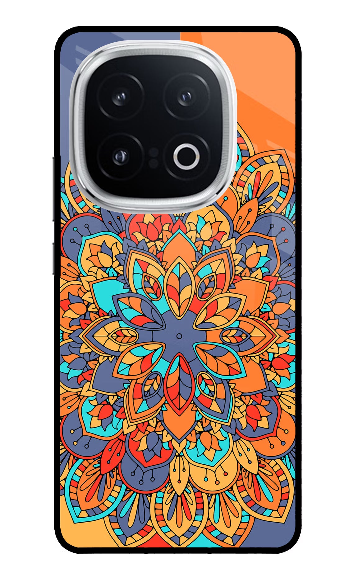 Color Mandala iQOO 13 5G Back Cover - Color Mandala iQOO 13 5G Glass Case Back Cover by Casekaro Color Mandala iQOO 13 5G Glass Case Back Cover by Casekaro