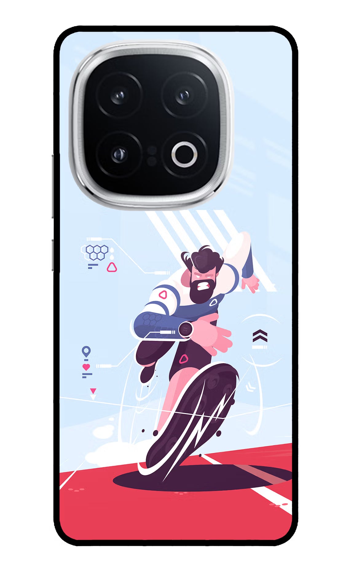 Run Pro iQOO 13 5G Back Cover - Run Pro iQOO 13 5G Glass Case Back Cover by Casekaro Run Pro iQOO 13 5G Glass Case Back Cover by Casekaro