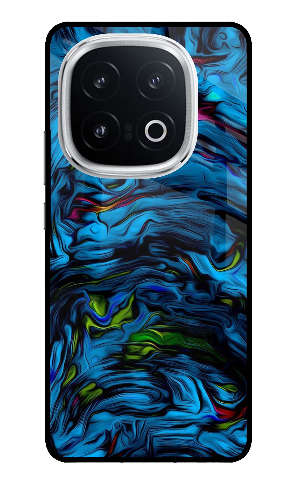 Dark Blue Abstract iQOO 13 5G Glass Case - Dark Blue Abstract iQOO 13 5G Glass Case Dark Blue Abstract iQOO 13 5G Glass Case