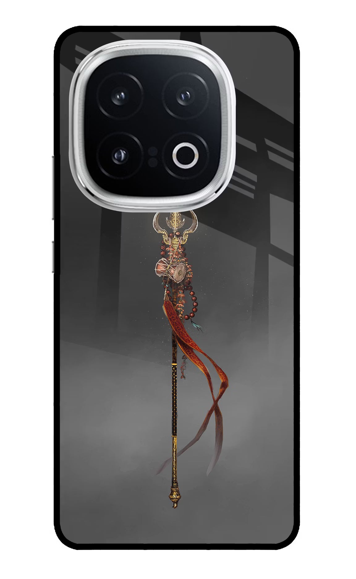 Shiv Trishul iQOO 13 5G Back Cover - Shiv Trishul iQOO 13 5G Glass Case Back Cover by Casekaro Shiv Trishul iQOO 13 5G Glass Case Back Cover by Casekaro