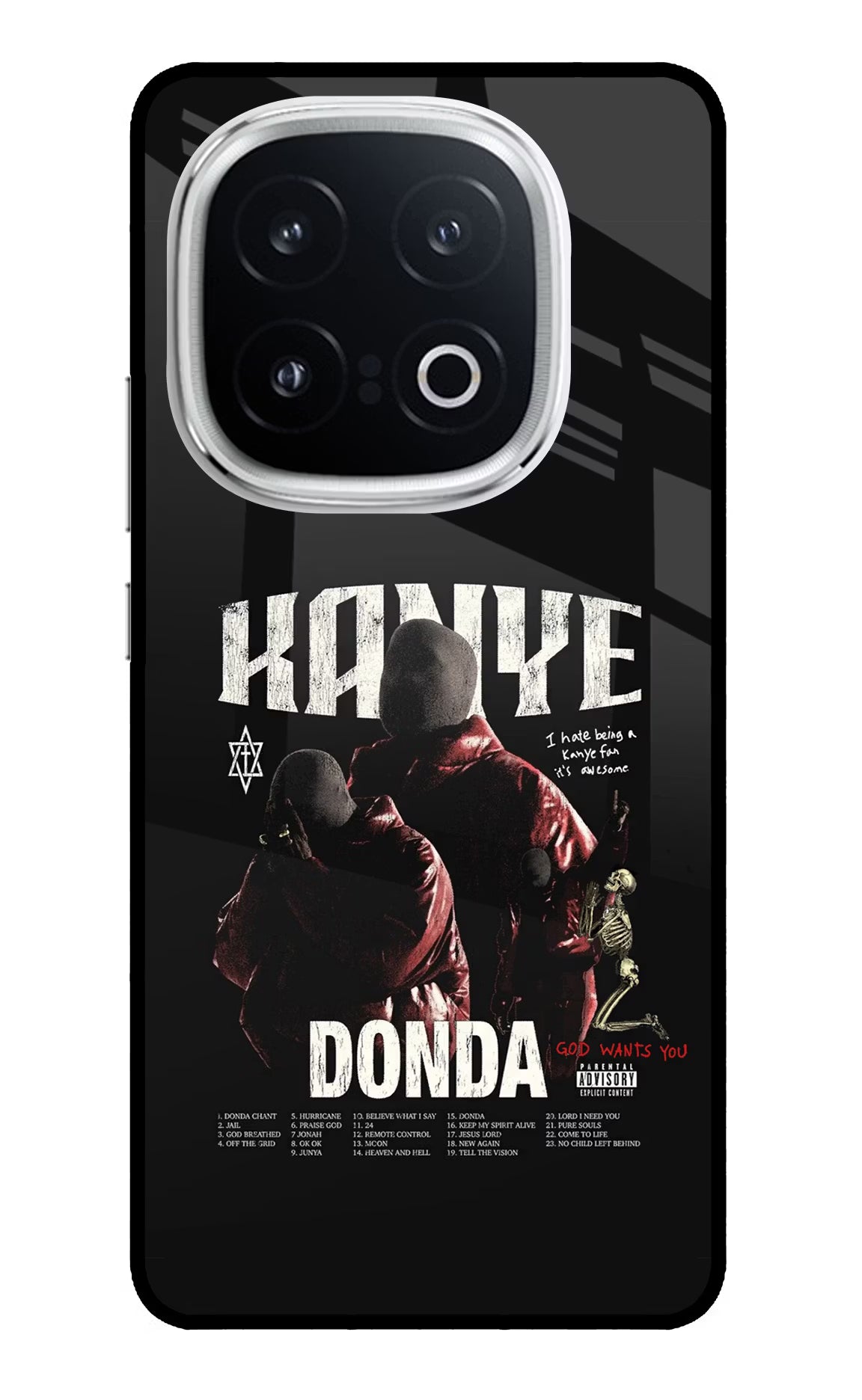 Donda Kanye West iQOO 13 5G Back Cover - Donda Kanye West iQOO 13 5G Glass Case Back Cover by Casekaro Donda Kanye West iQOO 13 5G Glass Case Back Cover by Casekaro