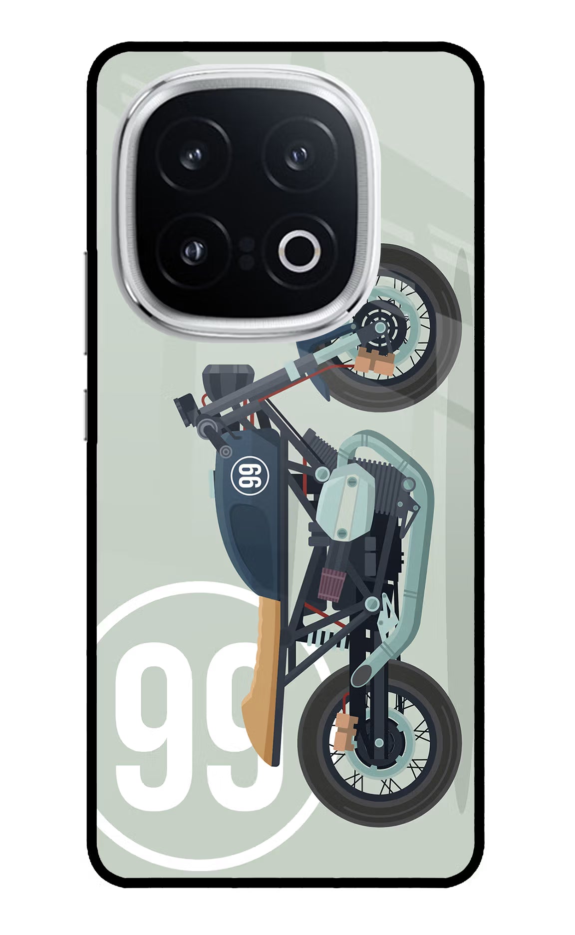 Classic Cafe Racer 99 iQOO 13 5G Glass Case - Classic Cafe Racer 99 iQOO 13 5G Glass Case Classic Cafe Racer 99 iQOO 13 5G Glass Case