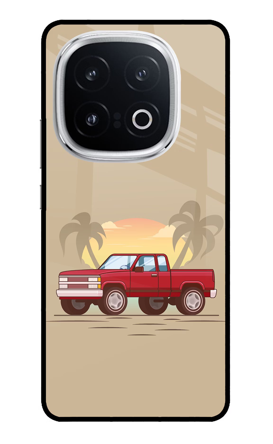 Desert Classic Drive iQOO 13 5G Back Cover - Desert Classic Drive iQOO 13 5G Glass Case Back Cover by Casekaro Desert Classic Drive iQOO 13 5G Glass Case Back Cover by Casekaro