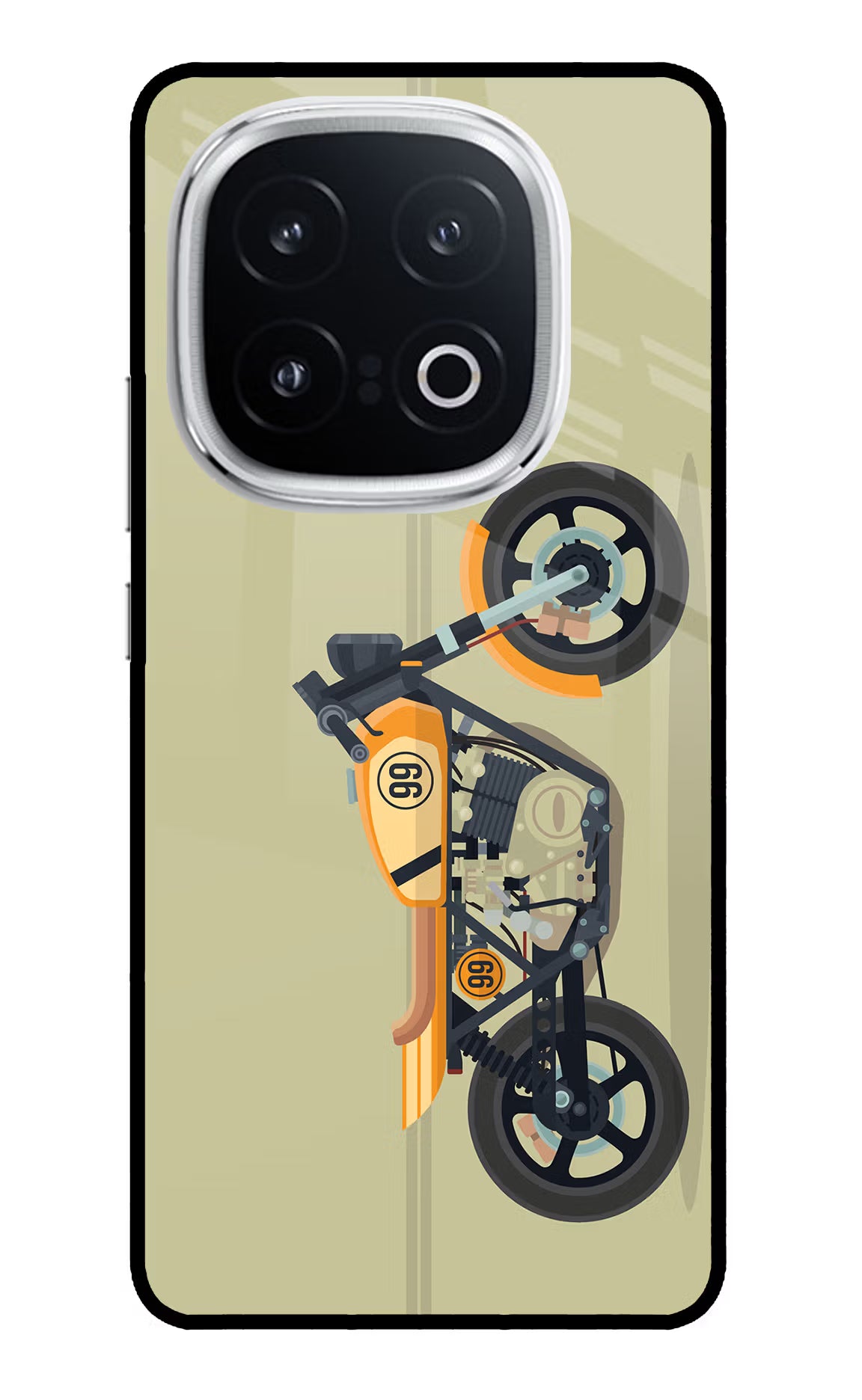 Vertical Speedster iQOO 13 5G Back Cover - Vertical Speedster iQOO 13 5G Glass Case Back Cover by Casekaro Vertical Speedster iQOO 13 5G Glass Case Back Cover by Casekaro