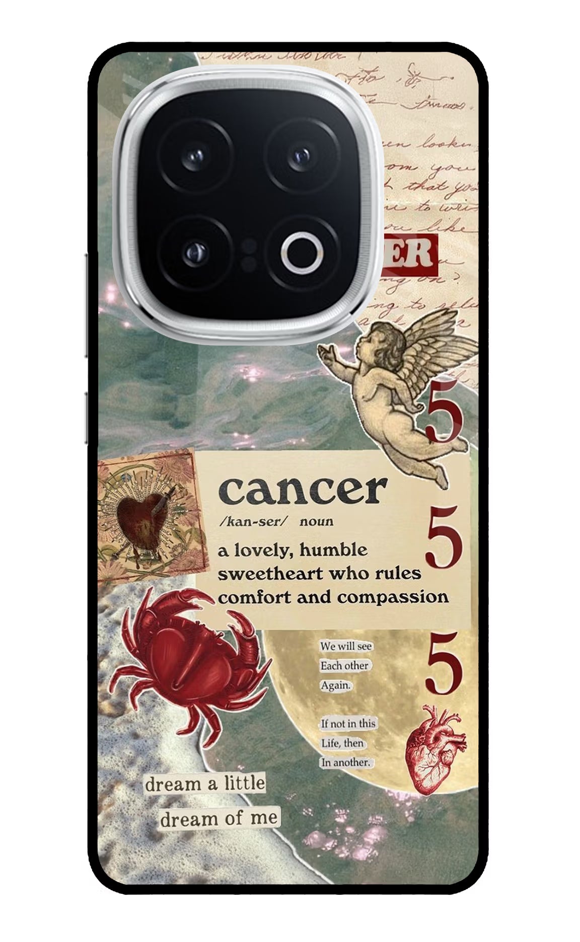 Cancer Zodiac iQOO 13 5G Glass Case - Cancer Zodiac iQOO 13 5G Glass Case Cancer Zodiac iQOO 13 5G Glass Case