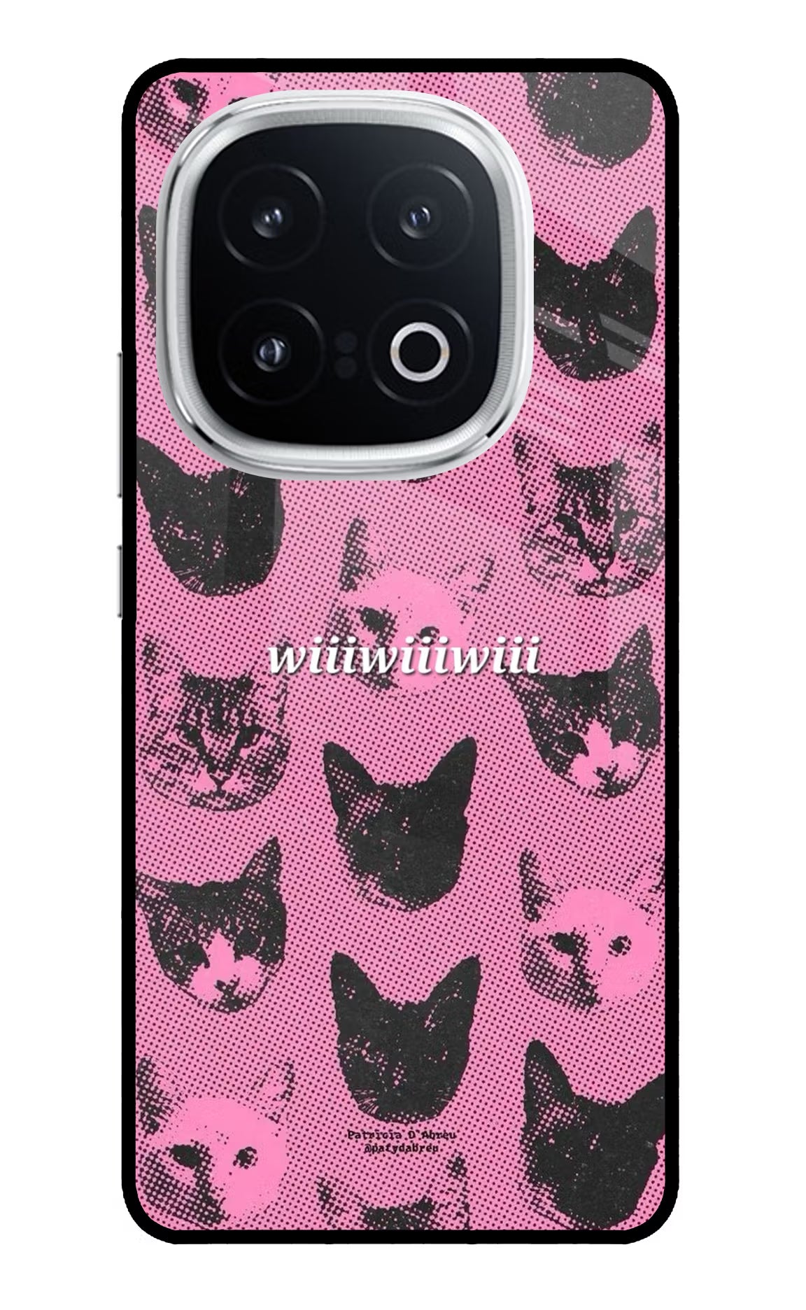 Pink Cats iQOO 13 5G Back Cover - Pink Cats iQOO 13 5G Glass Case Back Cover by Casekaro Pink Cats iQOO 13 5G Glass Case Back Cover by Casekaro