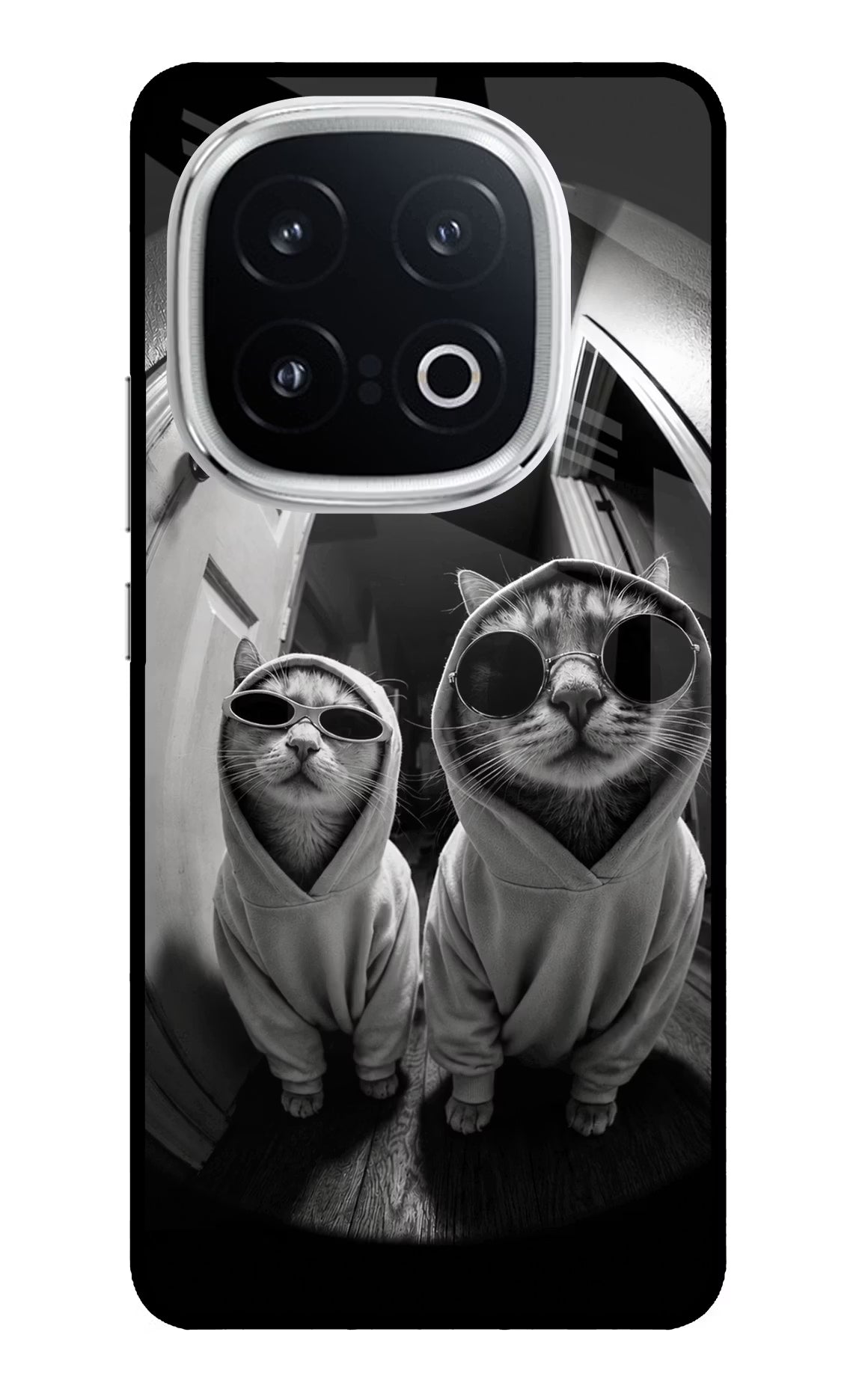 Hood Cats iQOO 13 5G Glass Case - Hood Cats iQOO 13 5G Glass Case Hood Cats iQOO 13 5G Glass Case