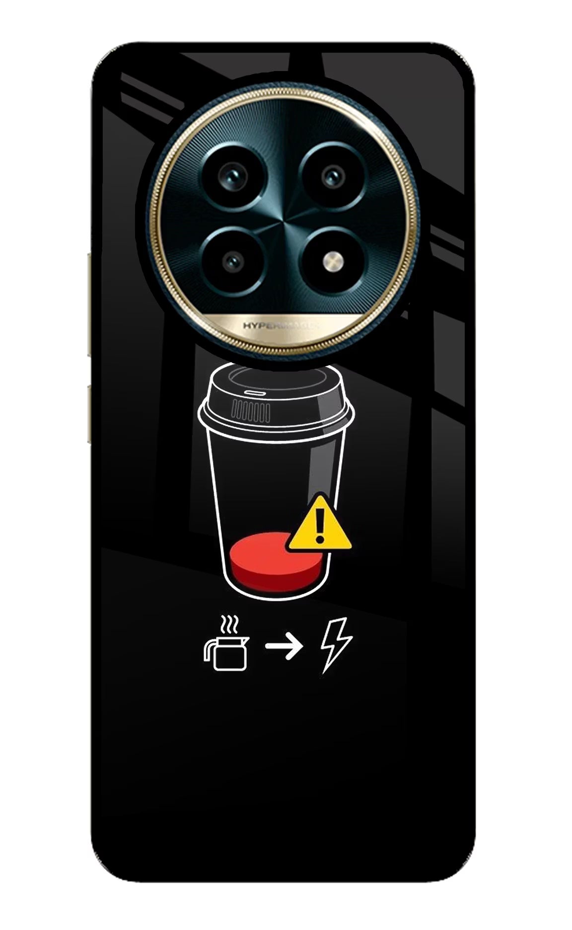 Coffee Realme 13 Pro 5G Glass Case - Coffee Realme 13 Pro 5G Glass Case Coffee Realme 13 Pro 5G Glass Case