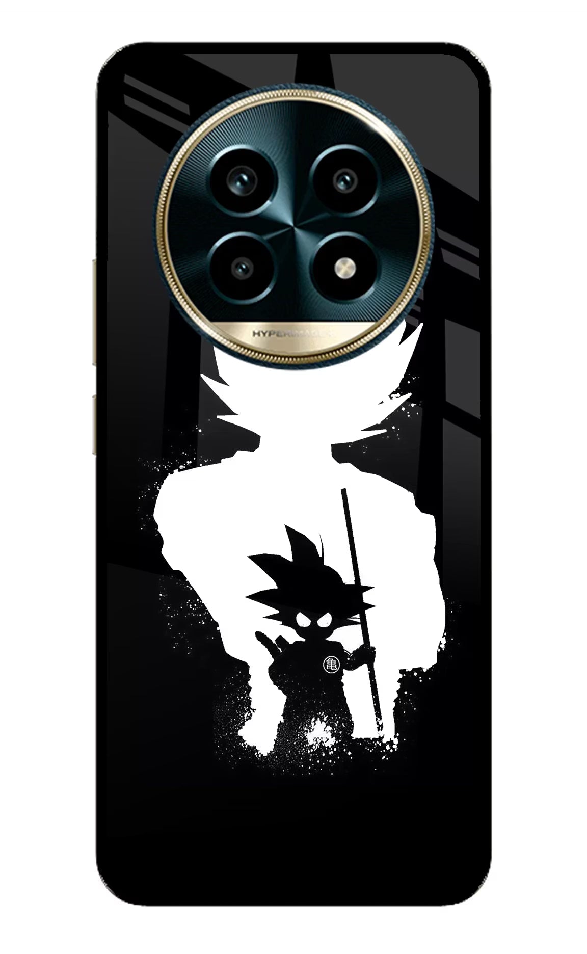 Goku Shadow Realme 13 Pro 5G Back Cover - Goku Shadow Realme 13 Pro 5G Glass Case Back Cover by Casekaro Goku Shadow Realme 13 Pro 5G Glass Case Back Cover by Casekaro