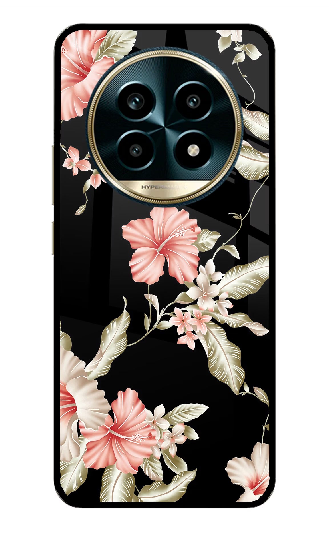 Flowers Realme 13 Pro 5G Back Cover - Flowers Realme 13 Pro 5G Glass Case Back Cover by Casekaro Flowers Realme 13 Pro 5G Glass Case Back Cover by Casekaro