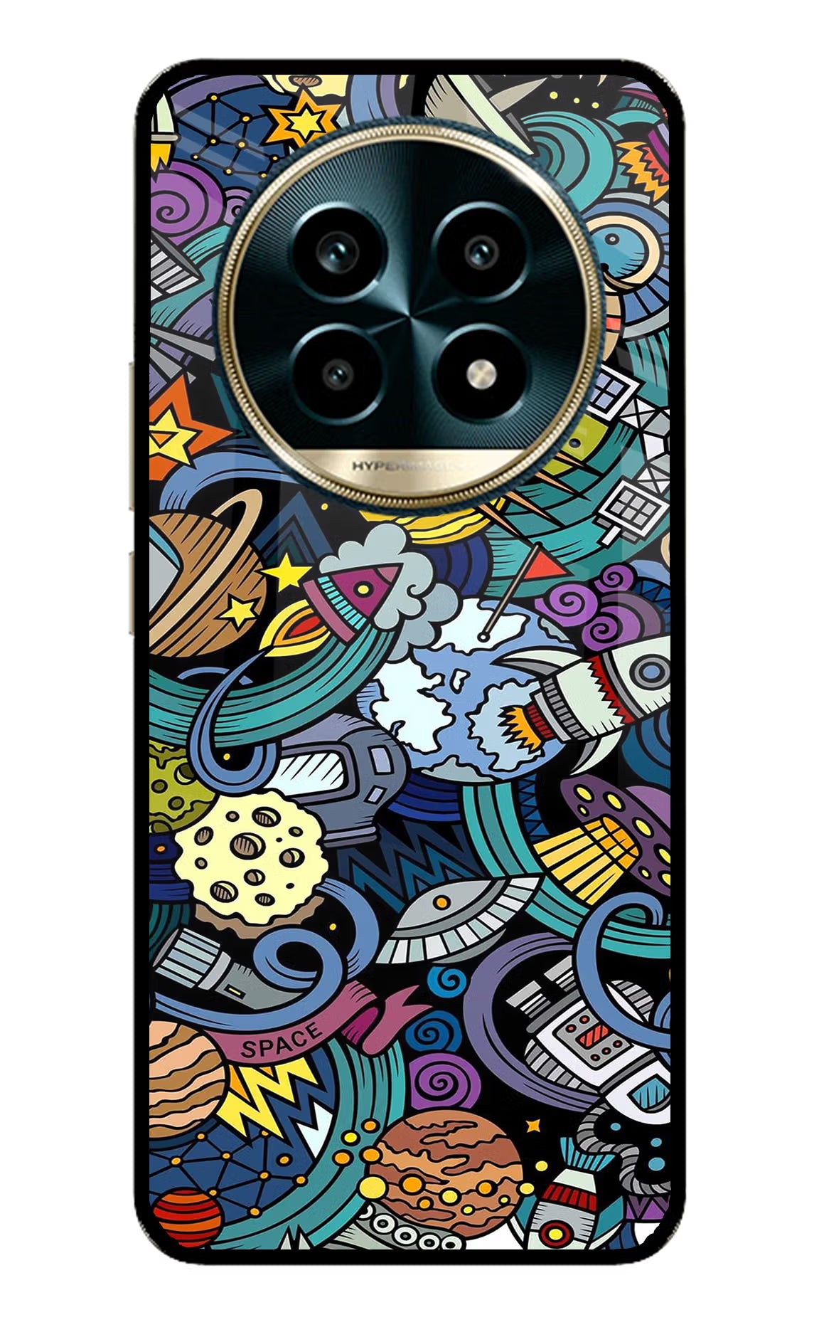 Space Abstract Realme 13 Pro 5G Back Cover - Space Abstract Realme 13 Pro 5G Glass Case Back Cover by Casekaro Space Abstract Realme 13 Pro 5G Glass Case Back Cover by Casekaro