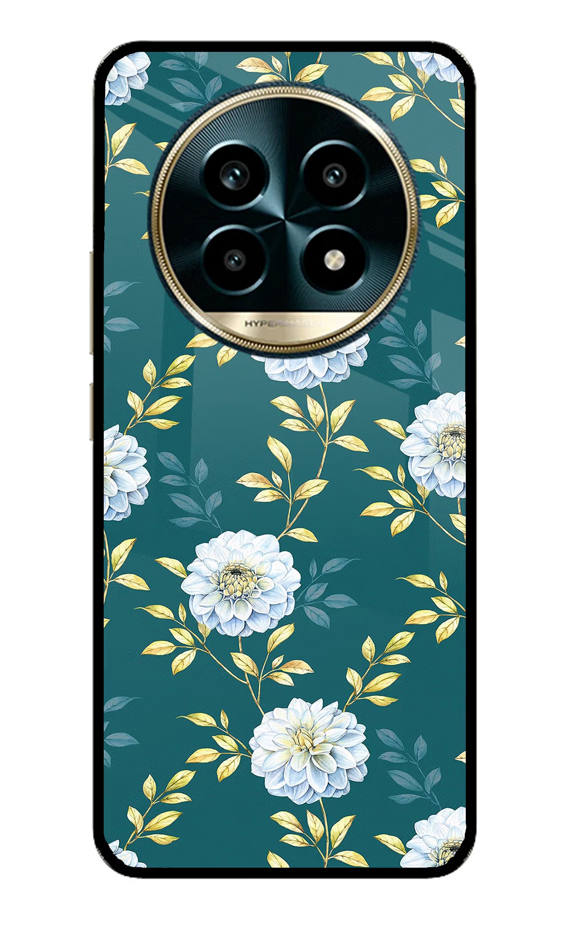 Flowers Realme 13 Pro 5G Back Cover - Flowers Realme 13 Pro 5G Glass Case Back Cover by Casekaro Flowers Realme 13 Pro 5G Glass Case Back Cover by Casekaro