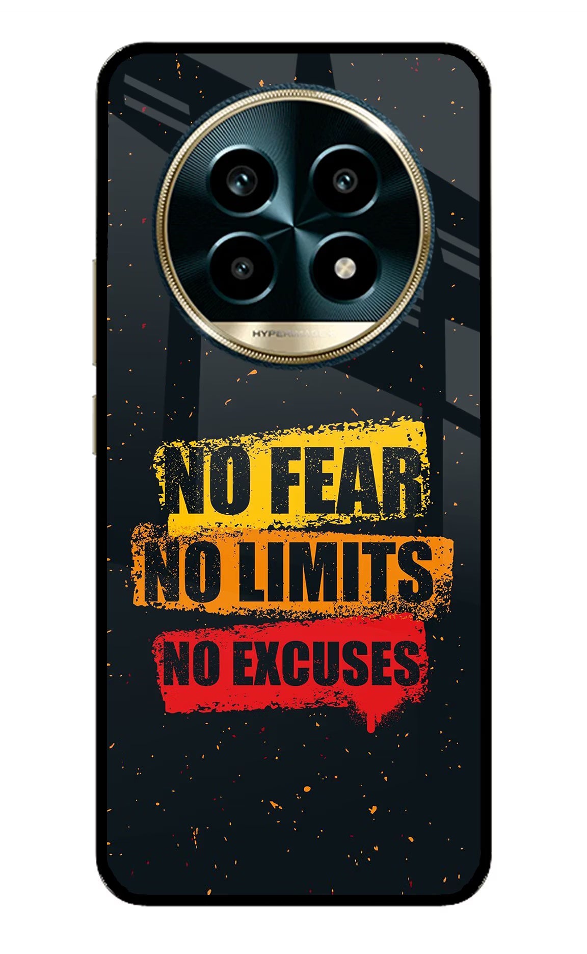 No Fear No Limits No Excuse Realme 13 Pro 5G Back Cover - No Fear No Limits No Excuse Realme 13 Pro 5G Glass Case Back Cover by Casekaro No Fear No Limits No Excuse Realme 13 Pro 5G Glass Case Back Cover by Casekaro