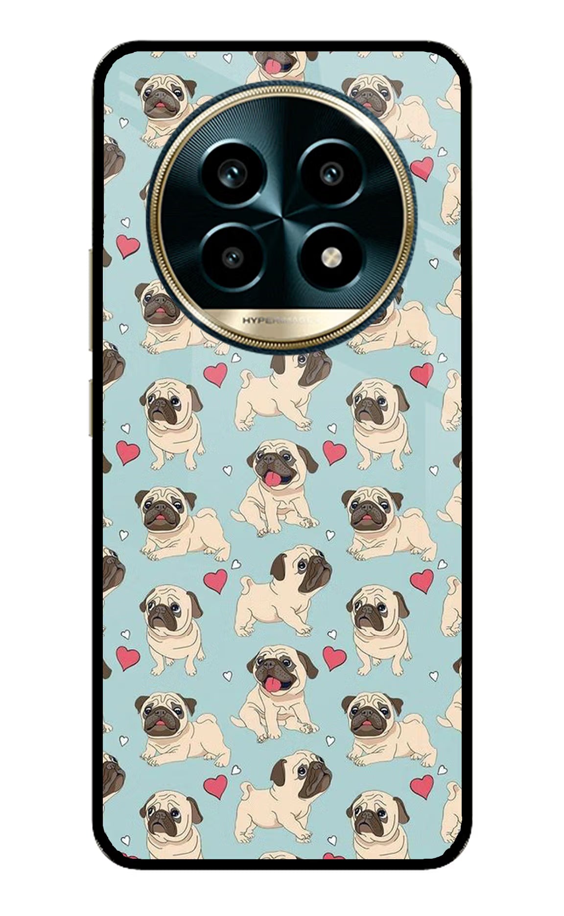 Pug Dog Realme 13 Pro 5G Back Cover - Pug Dog Realme 13 Pro 5G Glass Case Back Cover by Casekaro Pug Dog Realme 13 Pro 5G Glass Case Back Cover by Casekaro