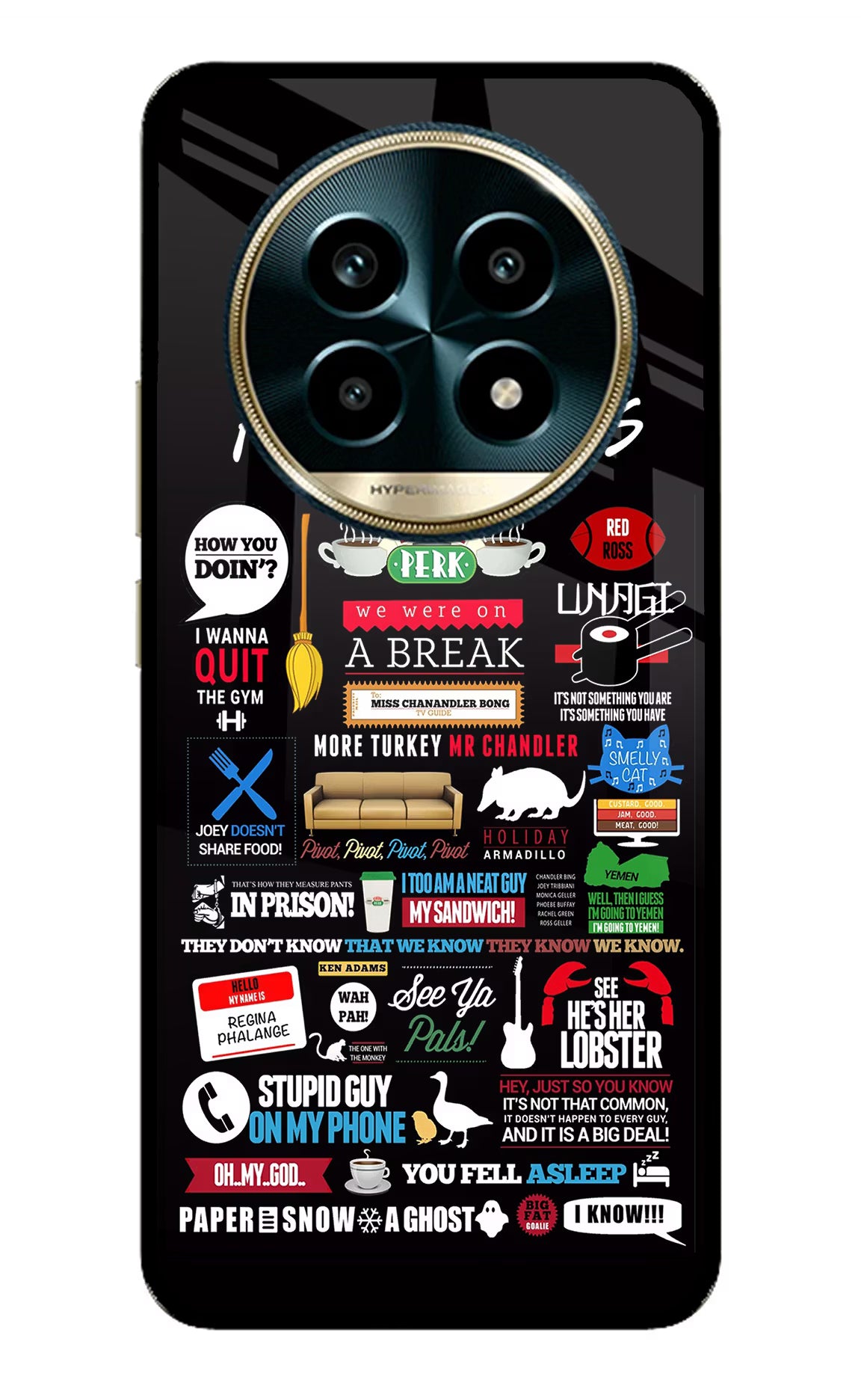 FRIENDS Realme 13 Pro 5G Back Cover - FRIENDS Realme 13 Pro 5G Glass Case Back Cover by Casekaro FRIENDS Realme 13 Pro 5G Glass Case Back Cover by Casekaro