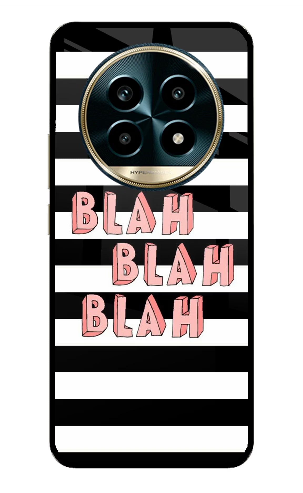 Blah Blah Blah Realme 13 Pro 5G Back Cover - Blah Blah Blah Realme 13 Pro 5G Glass Case Back Cover by Casekaro Blah Blah Blah Realme 13 Pro 5G Glass Case Back Cover by Casekaro