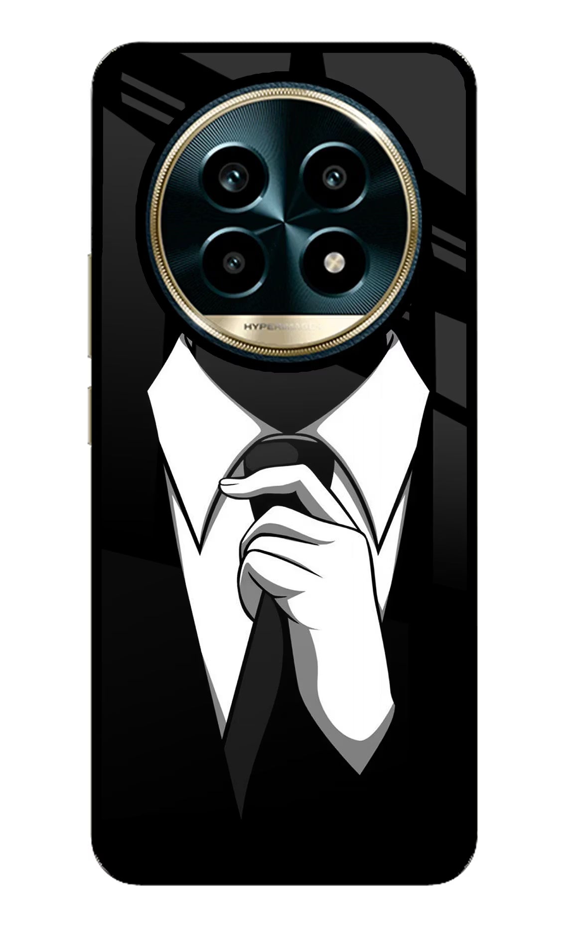 Black Tie Realme 13 Pro 5G Glass Case - Black Tie Realme 13 Pro 5G Glass Case Black Tie Realme 13 Pro 5G Glass Case