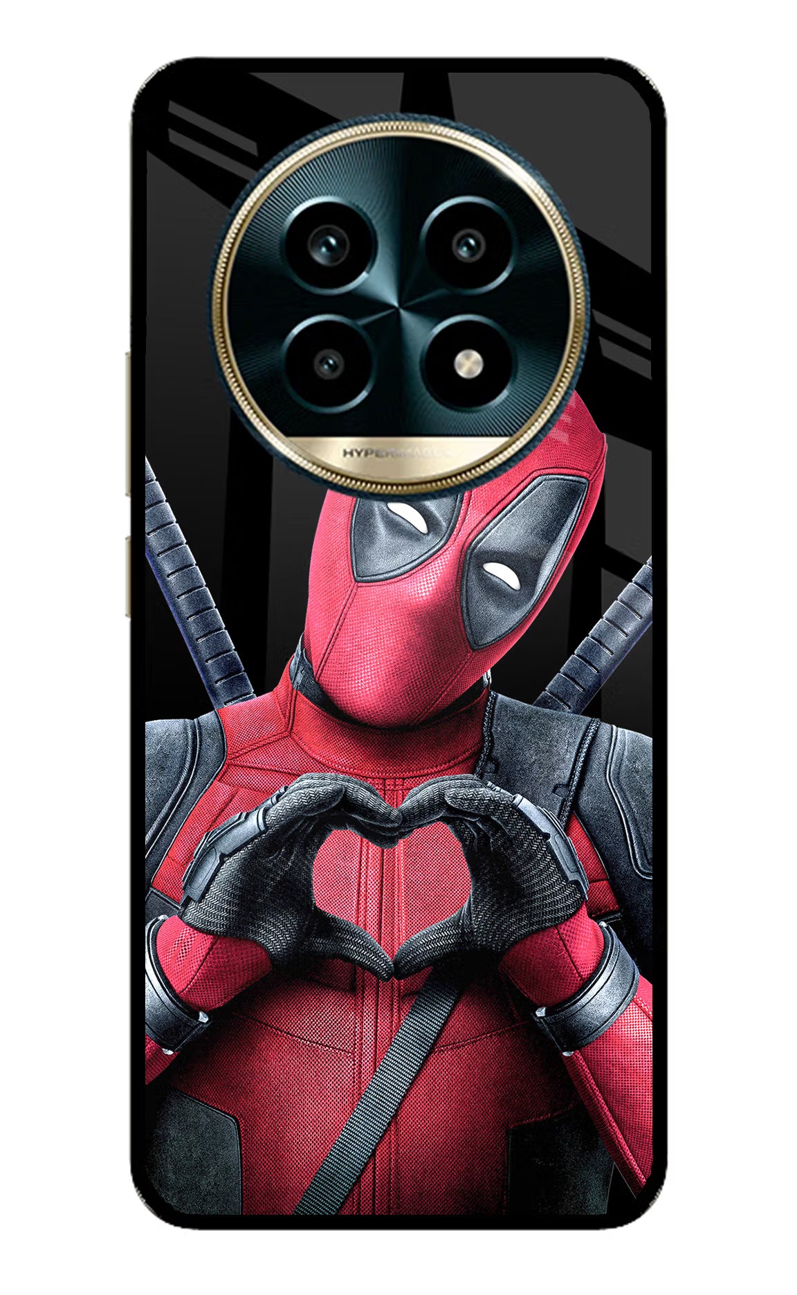 Deadpool Realme 13 Pro 5G Back Cover - Deadpool Realme 13 Pro 5G Glass Case Back Cover by Casekaro Deadpool Realme 13 Pro 5G Glass Case Back Cover by Casekaro