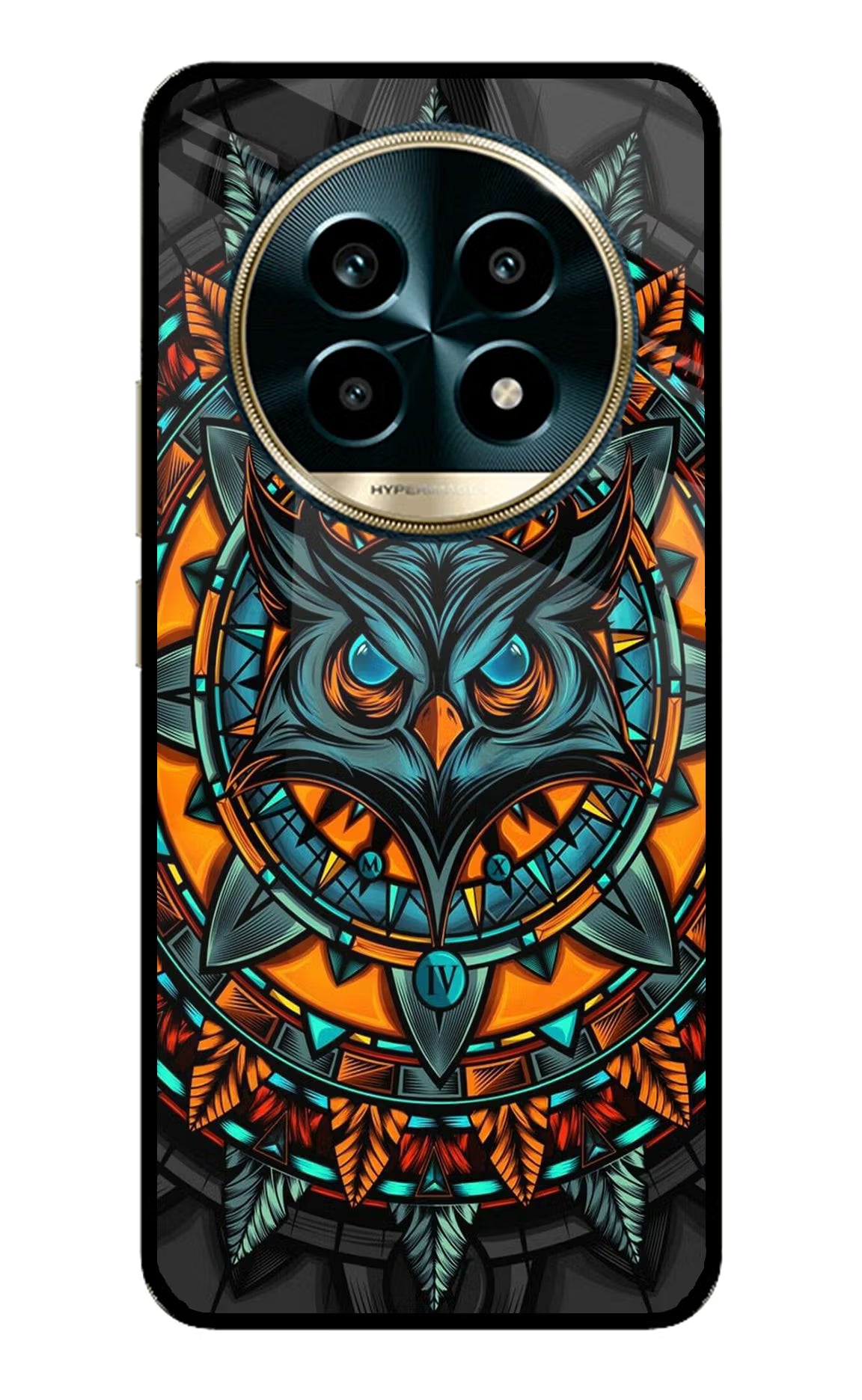 Angry Owl Art Realme 13 Pro 5G Back Cover - Angry Owl Art Realme 13 Pro 5G Glass Case Back Cover by Casekaro Angry Owl Art Realme 13 Pro 5G Glass Case Back Cover by Casekaro