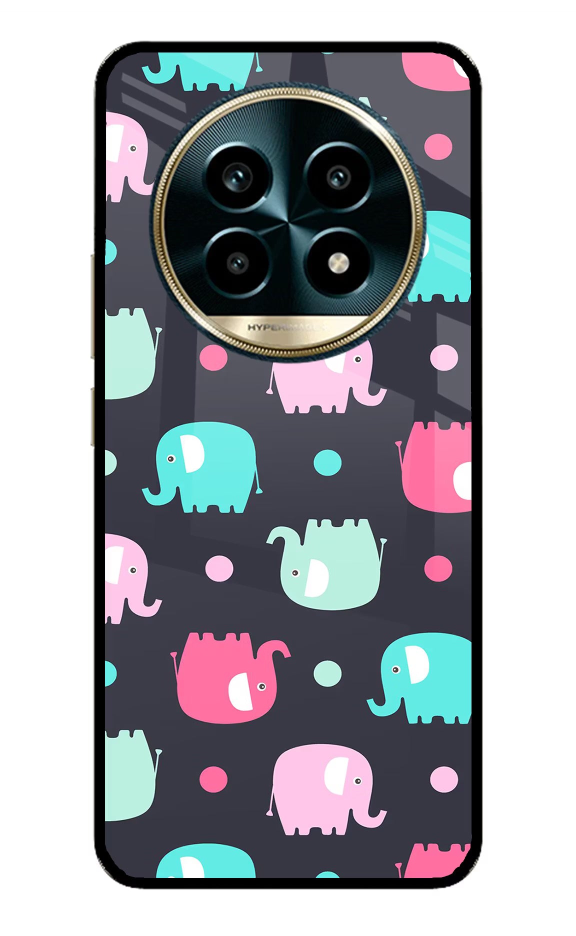 Elephants Realme 13 Pro 5G Back Cover - Elephants Realme 13 Pro 5G Glass Case Back Cover by Casekaro Elephants Realme 13 Pro 5G Glass Case Back Cover by Casekaro