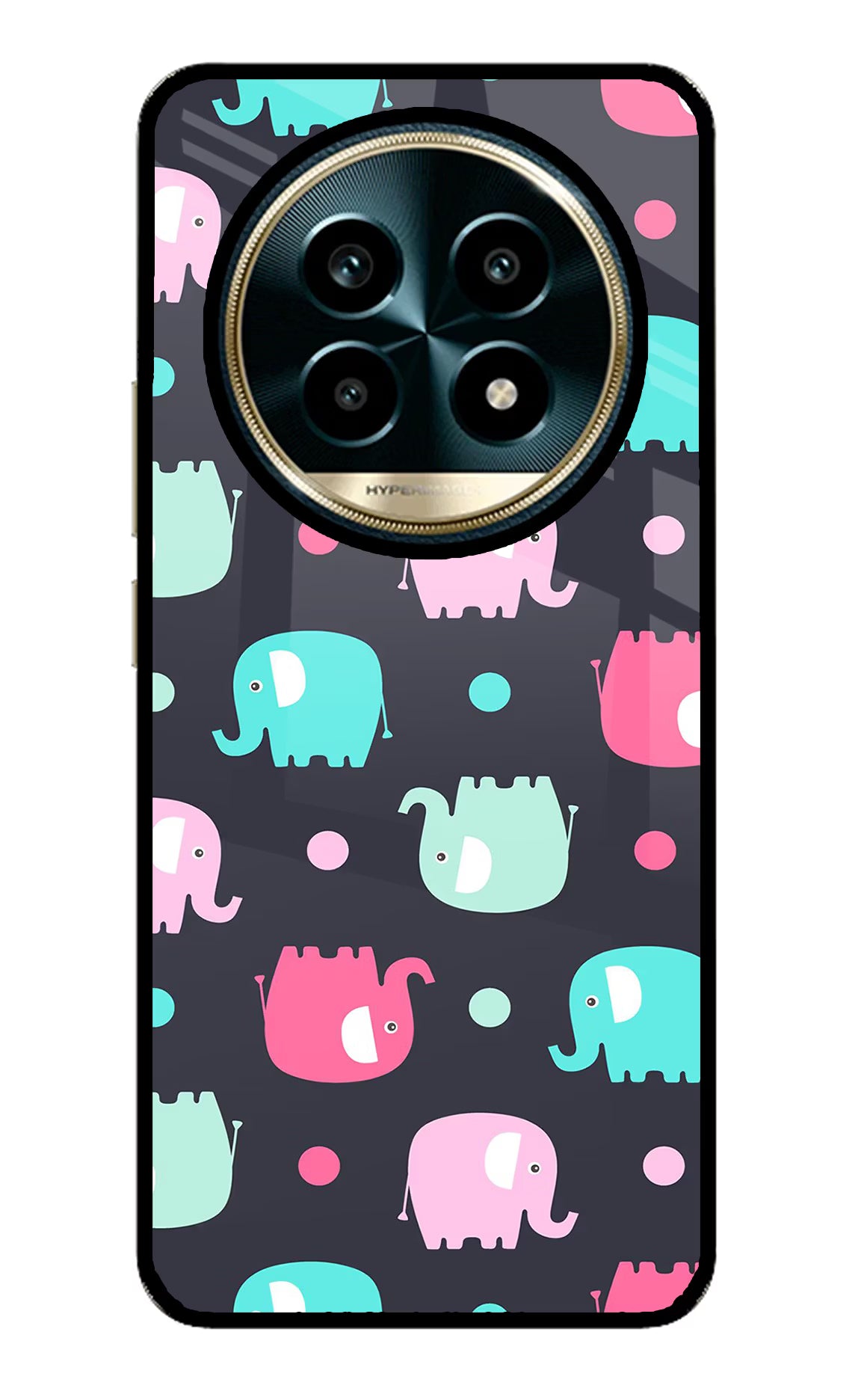 Elephants Realme 13 Pro 5G Glass Case - Elephants Realme 13 Pro 5G Glass Case Elephants Realme 13 Pro 5G Glass Case