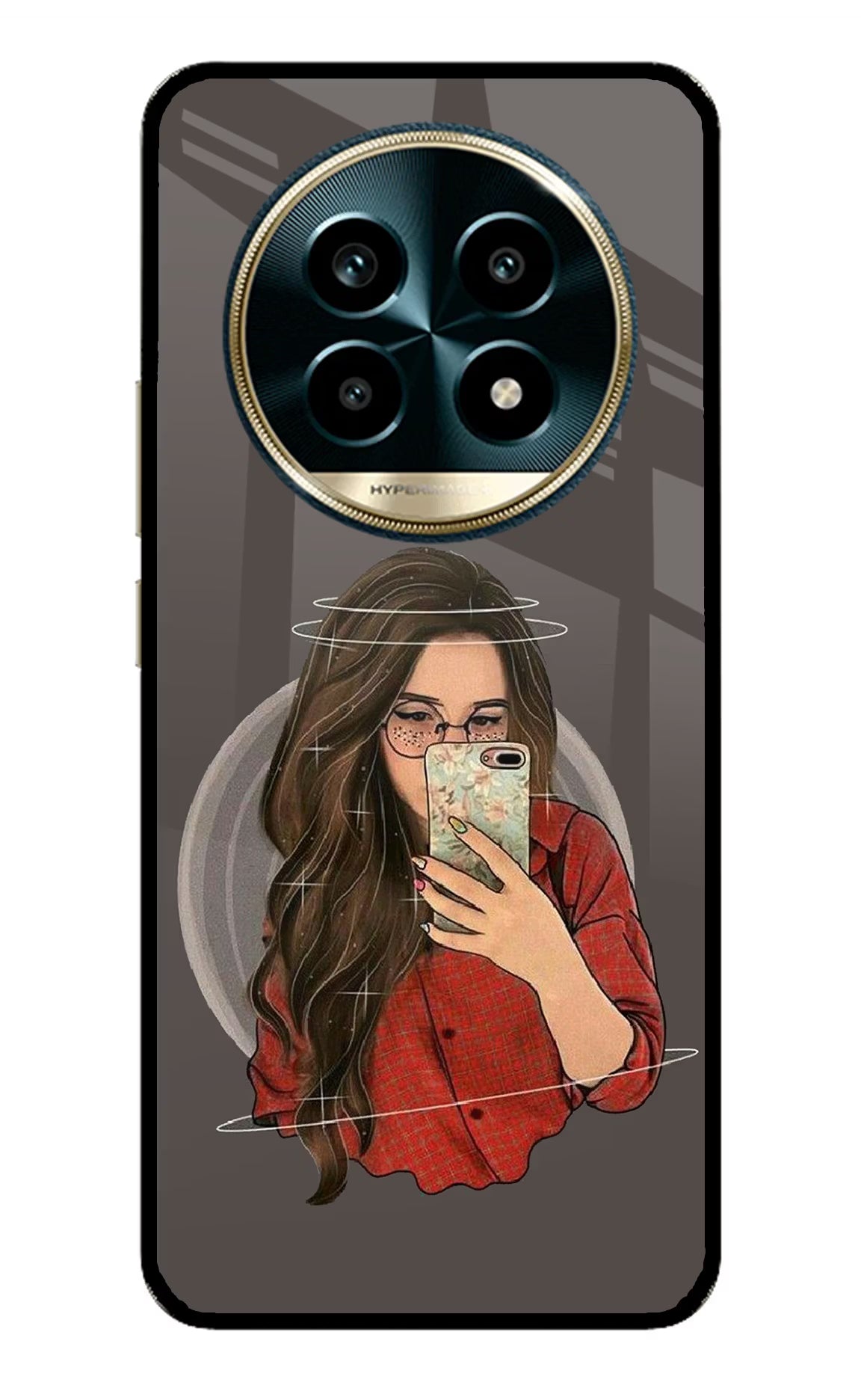 Selfie Queen Realme 13 Pro 5G Back Cover - Selfie Queen Realme 13 Pro 5G Glass Case Back Cover by Casekaro Selfie Queen Realme 13 Pro 5G Glass Case Back Cover by Casekaro