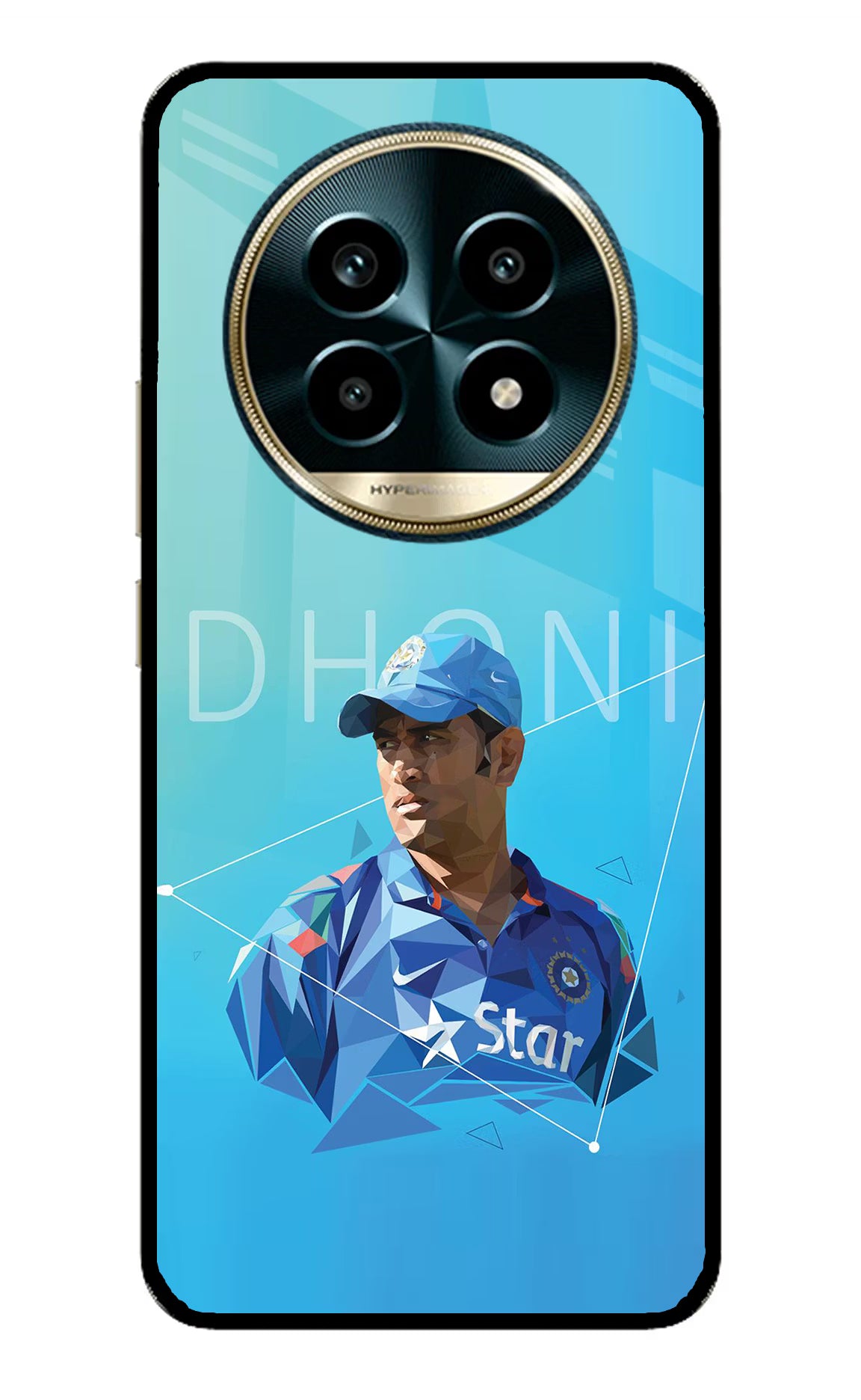 Dhoni Artwork Realme 13 Pro 5G Back Cover - Dhoni Artwork Realme 13 Pro 5G Glass Case Back Cover by Casekaro Dhoni Artwork Realme 13 Pro 5G Glass Case Back Cover by Casekaro