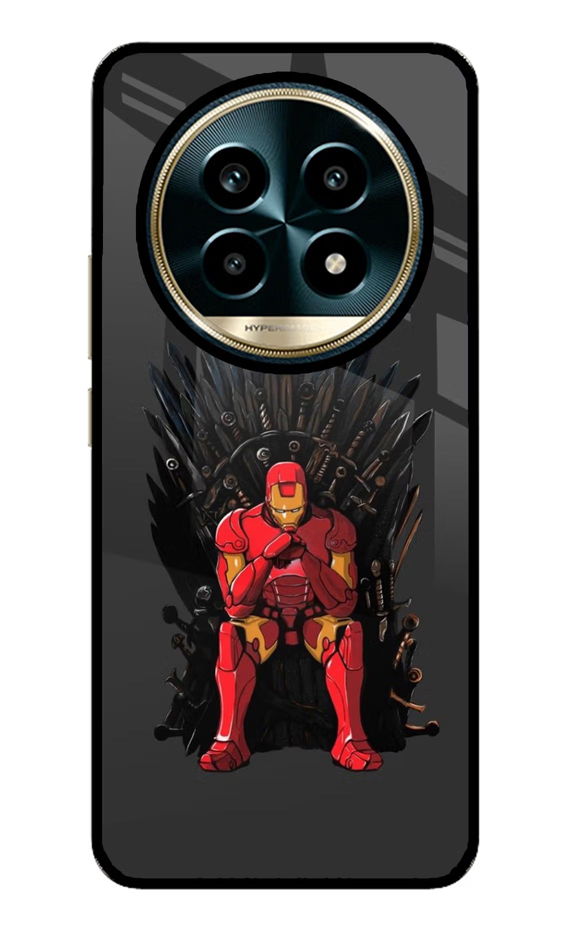 Ironman Throne Realme 13 Pro 5G Glass Case - Ironman Throne Realme 13 Pro 5G Glass Case Ironman Throne Realme 13 Pro 5G Glass Case
