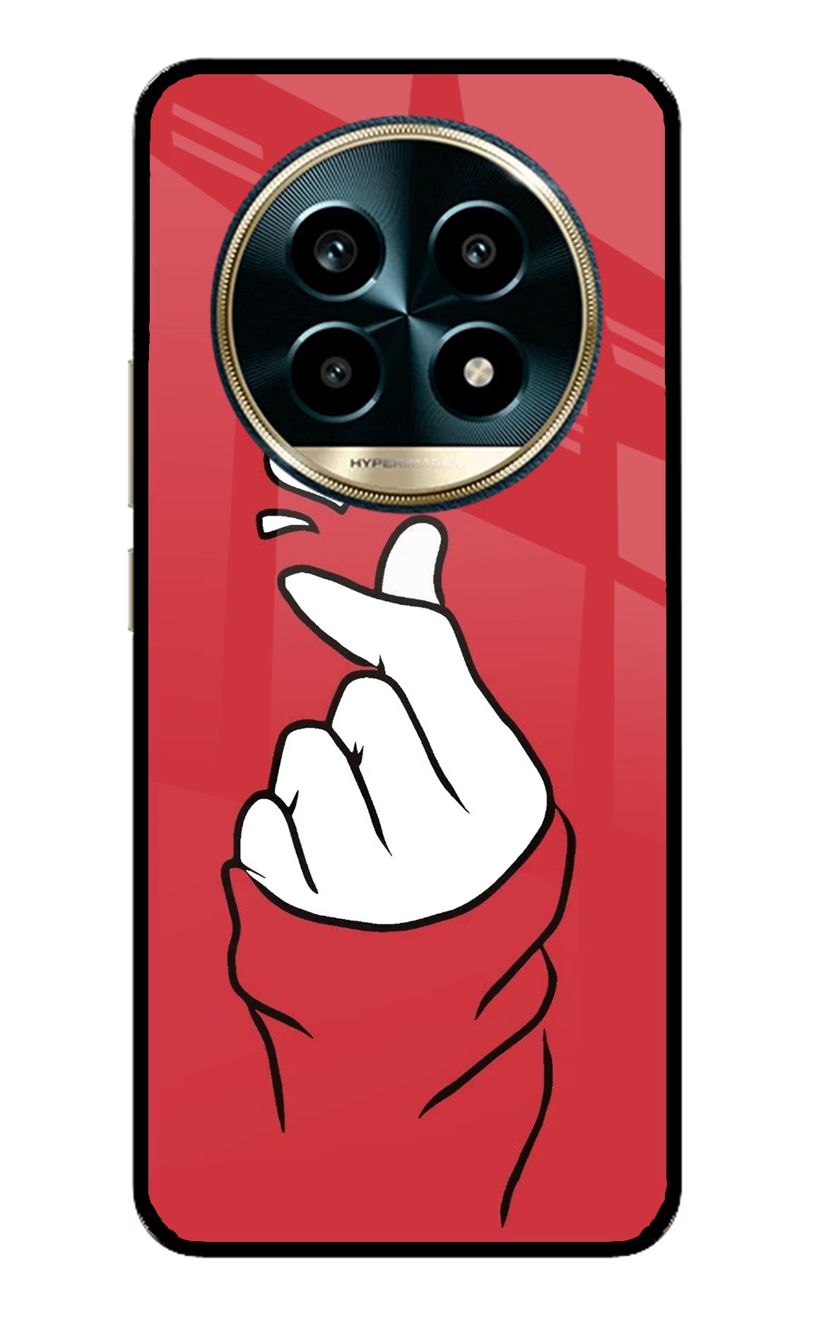 Korean Love Sign Realme 13 Pro 5G Back Cover - Korean Love Sign Realme 13 Pro 5G Glass Case Back Cover by Casekaro Korean Love Sign Realme 13 Pro 5G Glass Case Back Cover by Casekaro