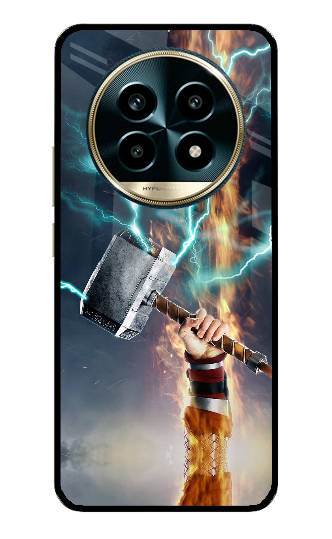 Thor Hammer Mjolnir Realme 13 Pro 5G Back Cover - Thor Hammer Mjolnir Realme 13 Pro 5G Glass Case Back Cover by Casekaro Thor Hammer Mjolnir Realme 13 Pro 5G Glass Case Back Cover by Casekaro