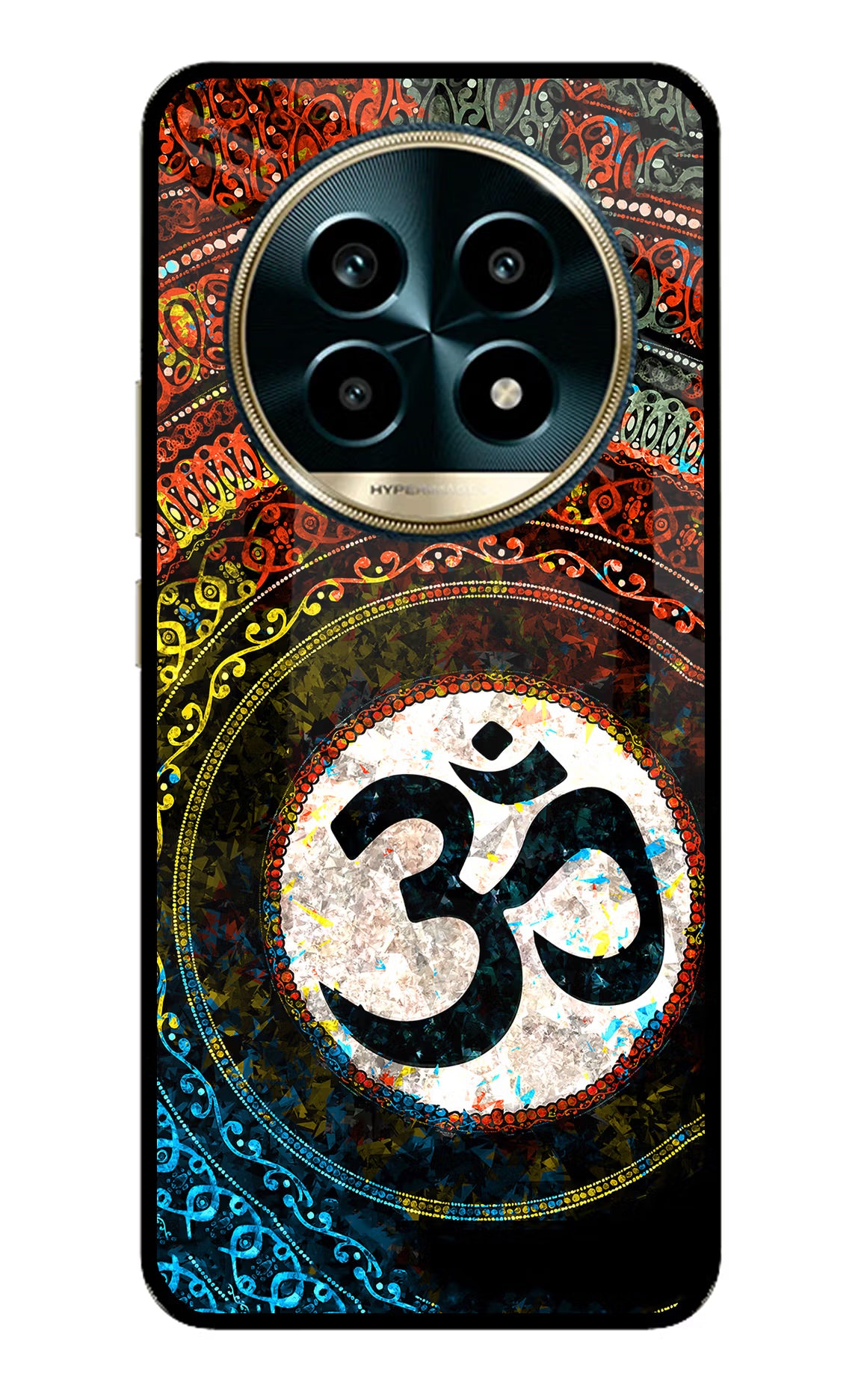 Om Cultural Realme 13 Pro 5G Back Cover - Om Cultural Realme 13 Pro 5G Glass Case Back Cover by Casekaro Om Cultural Realme 13 Pro 5G Glass Case Back Cover by Casekaro