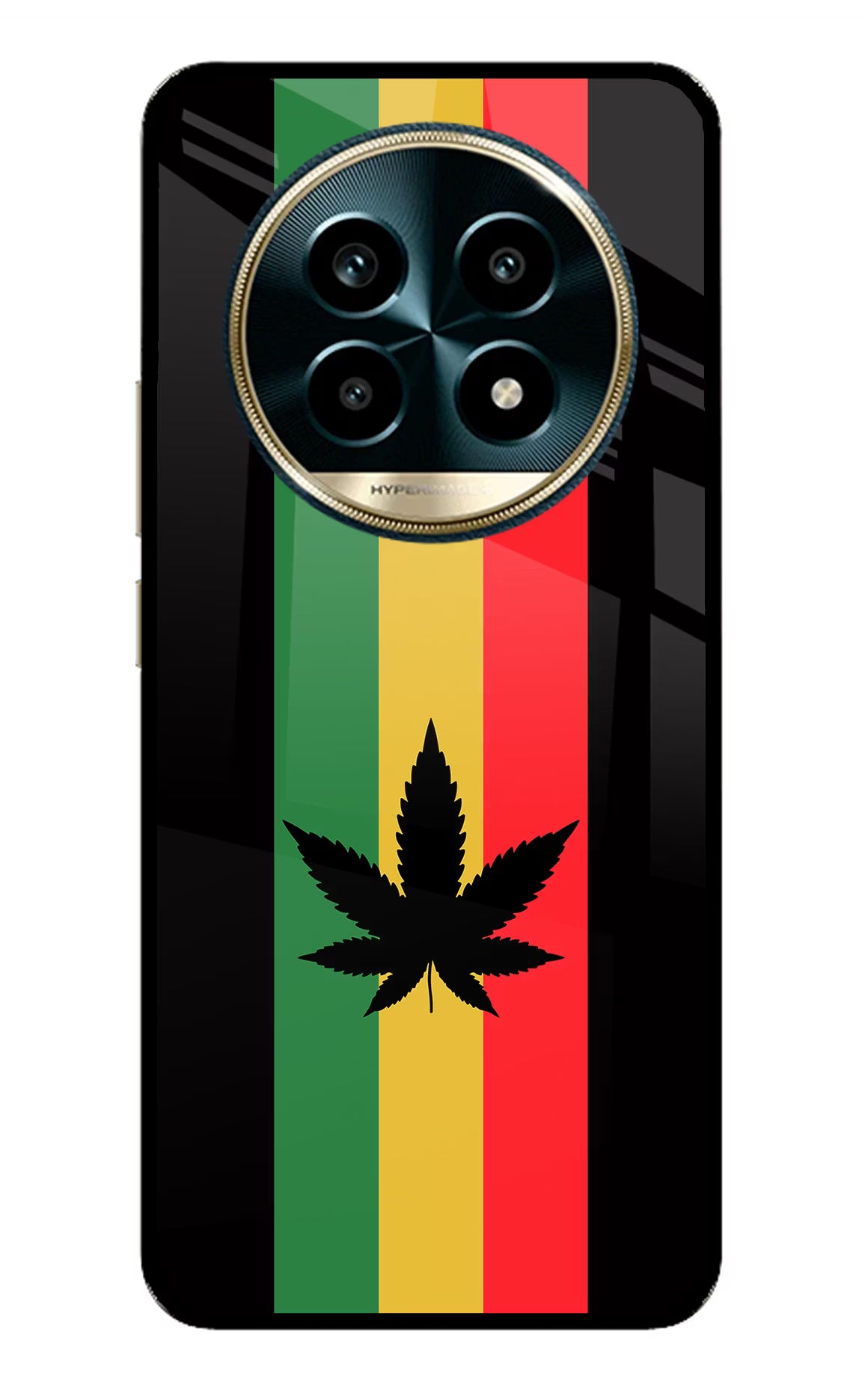 Weed Flag Realme 13 Pro 5G Back Cover - Weed Flag Realme 13 Pro 5G Glass Case Back Cover by Casekaro Weed Flag Realme 13 Pro 5G Glass Case Back Cover by Casekaro