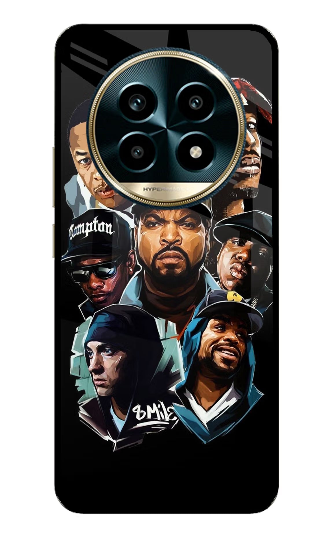 Rappers Realme 13 Pro 5G Back Cover - Rappers Realme 13 Pro 5G Glass Case Back Cover by Casekaro Rappers Realme 13 Pro 5G Glass Case Back Cover by Casekaro
