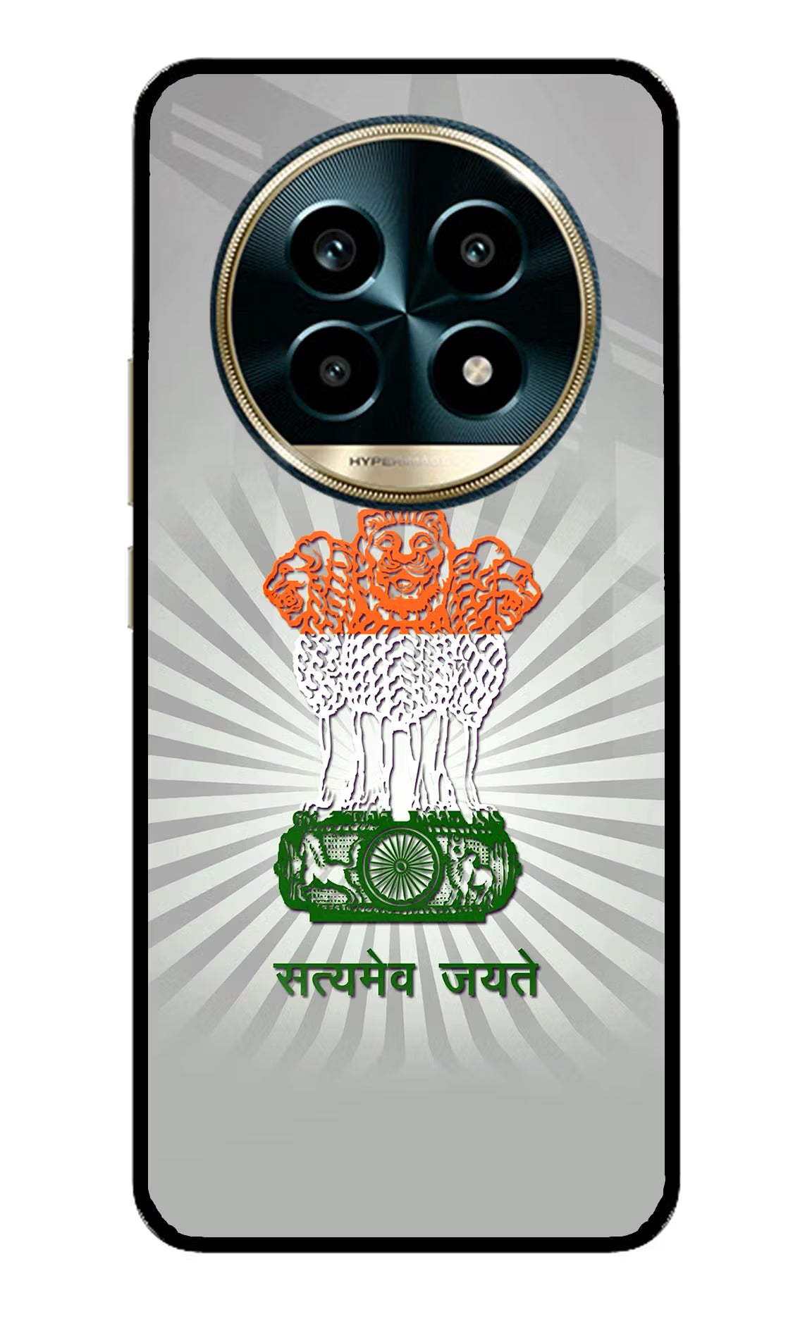 Satyamev Jayate Art Realme 13 Pro 5G Back Cover - Satyamev Jayate Art Realme 13 Pro 5G Glass Case Back Cover by Casekaro Satyamev Jayate Art Realme 13 Pro 5G Glass Case Back Cover by Casekaro