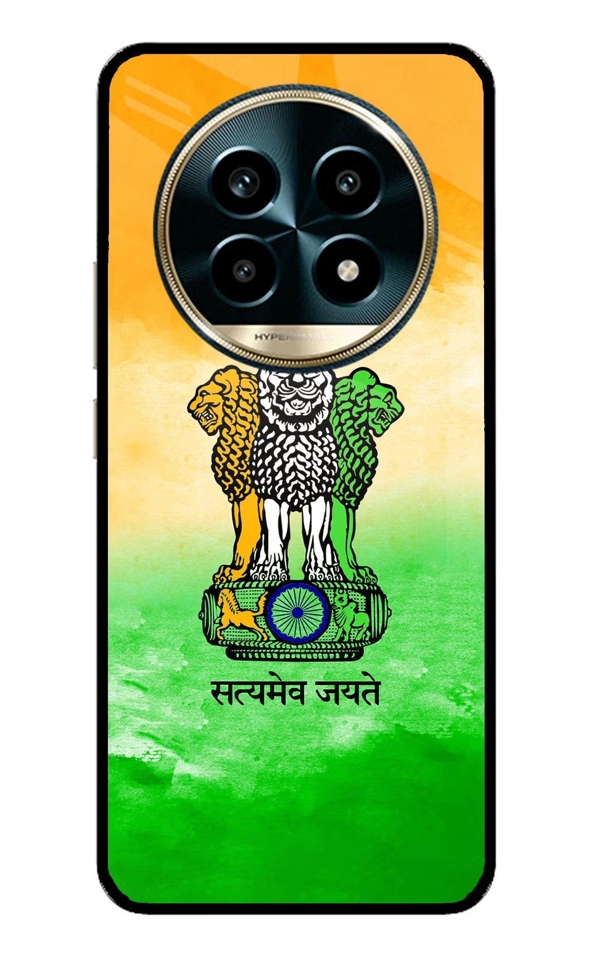 Satyamev Jayate Flag Realme 13 Pro 5G Back Cover - Satyamev Jayate Flag Realme 13 Pro 5G Glass Case Back Cover by Casekaro Satyamev Jayate Flag Realme 13 Pro 5G Glass Case Back Cover by Casekaro