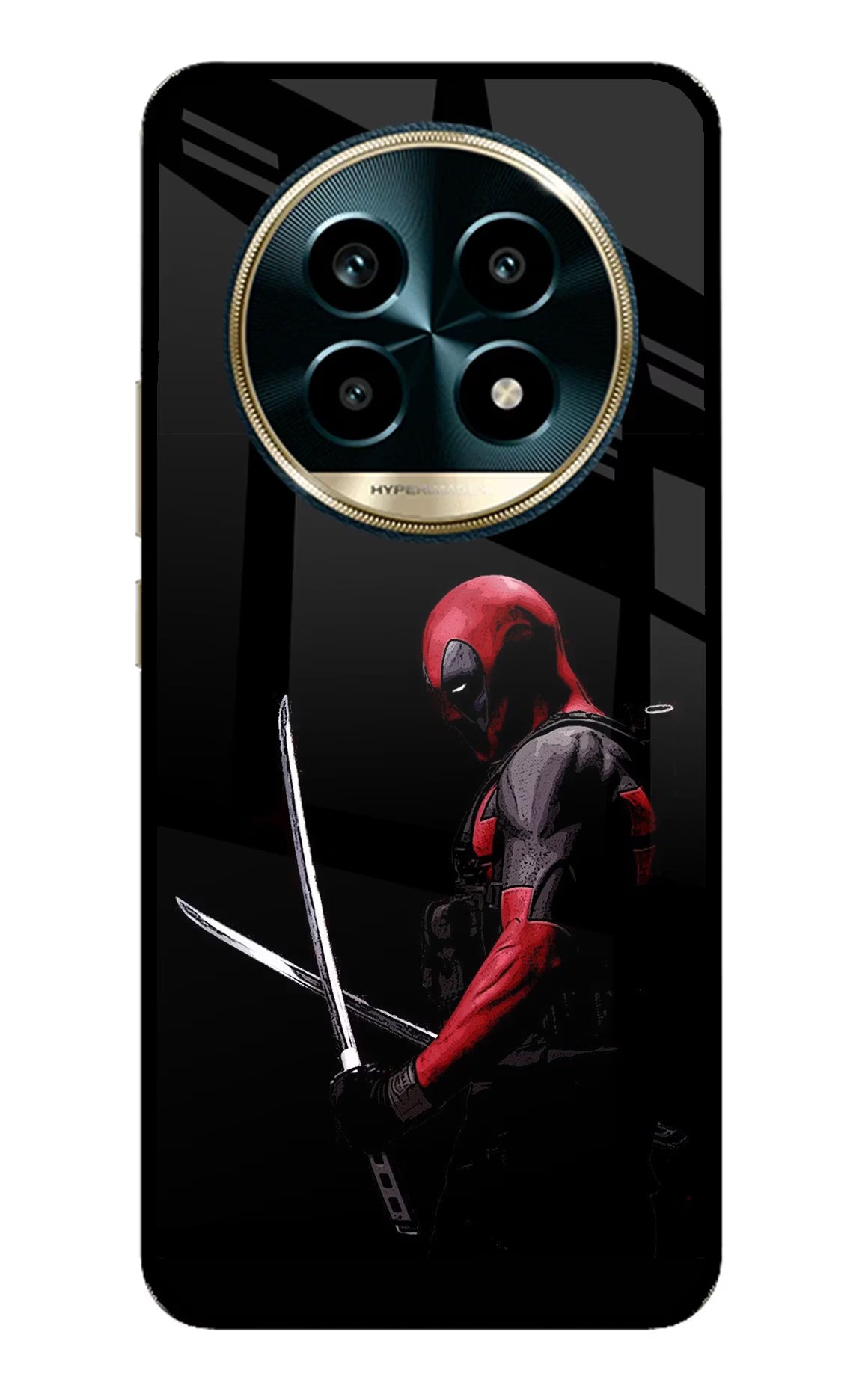Deadpool Realme 13 Pro 5G Back Cover - Deadpool Realme 13 Pro 5G Glass Case Back Cover by Casekaro Deadpool Realme 13 Pro 5G Glass Case Back Cover by Casekaro
