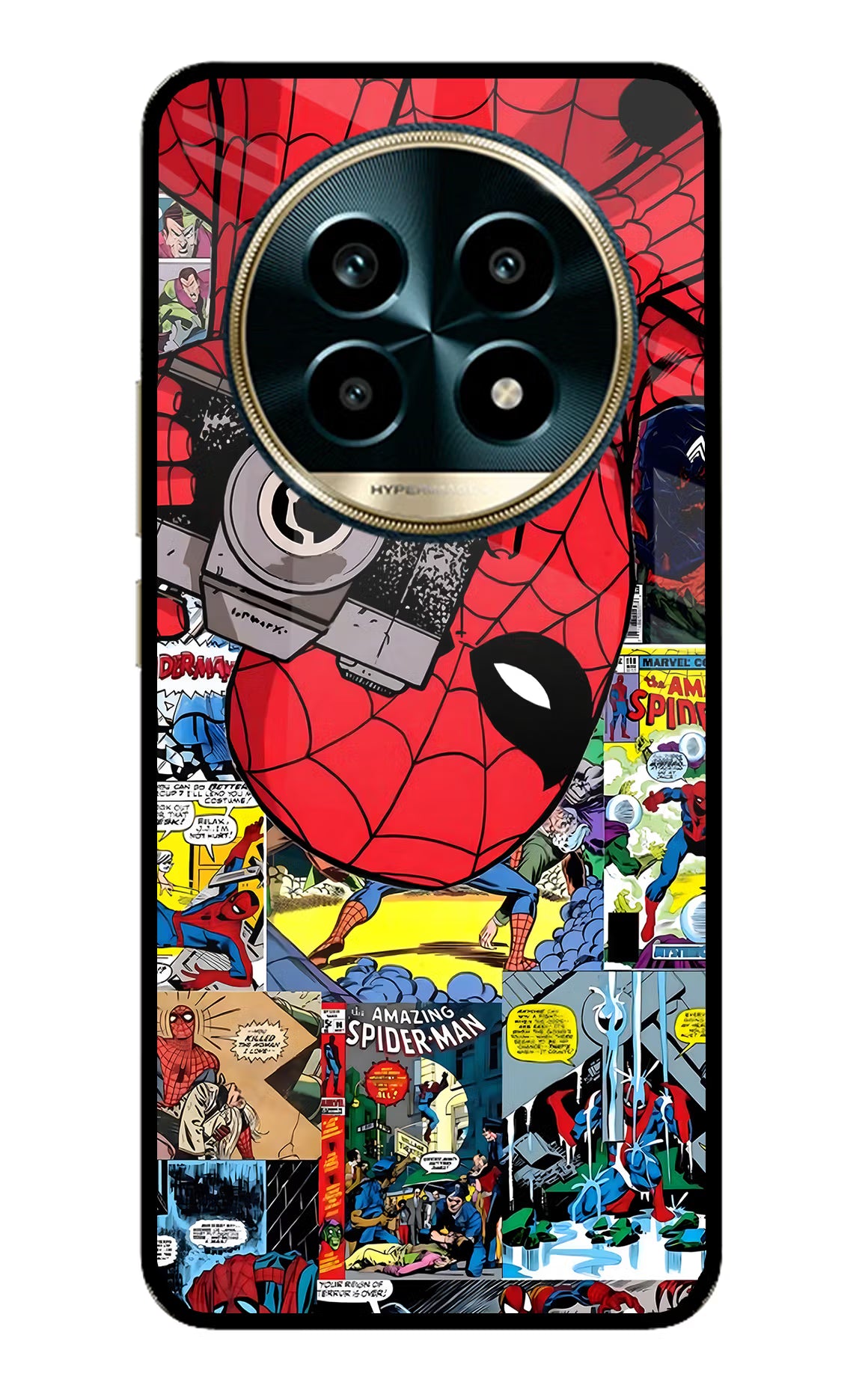 Spider Man Realme 13 Pro 5G Back Cover - Spider Man Realme 13 Pro 5G Glass Case Back Cover by Casekaro Spider Man Realme 13 Pro 5G Glass Case Back Cover by Casekaro