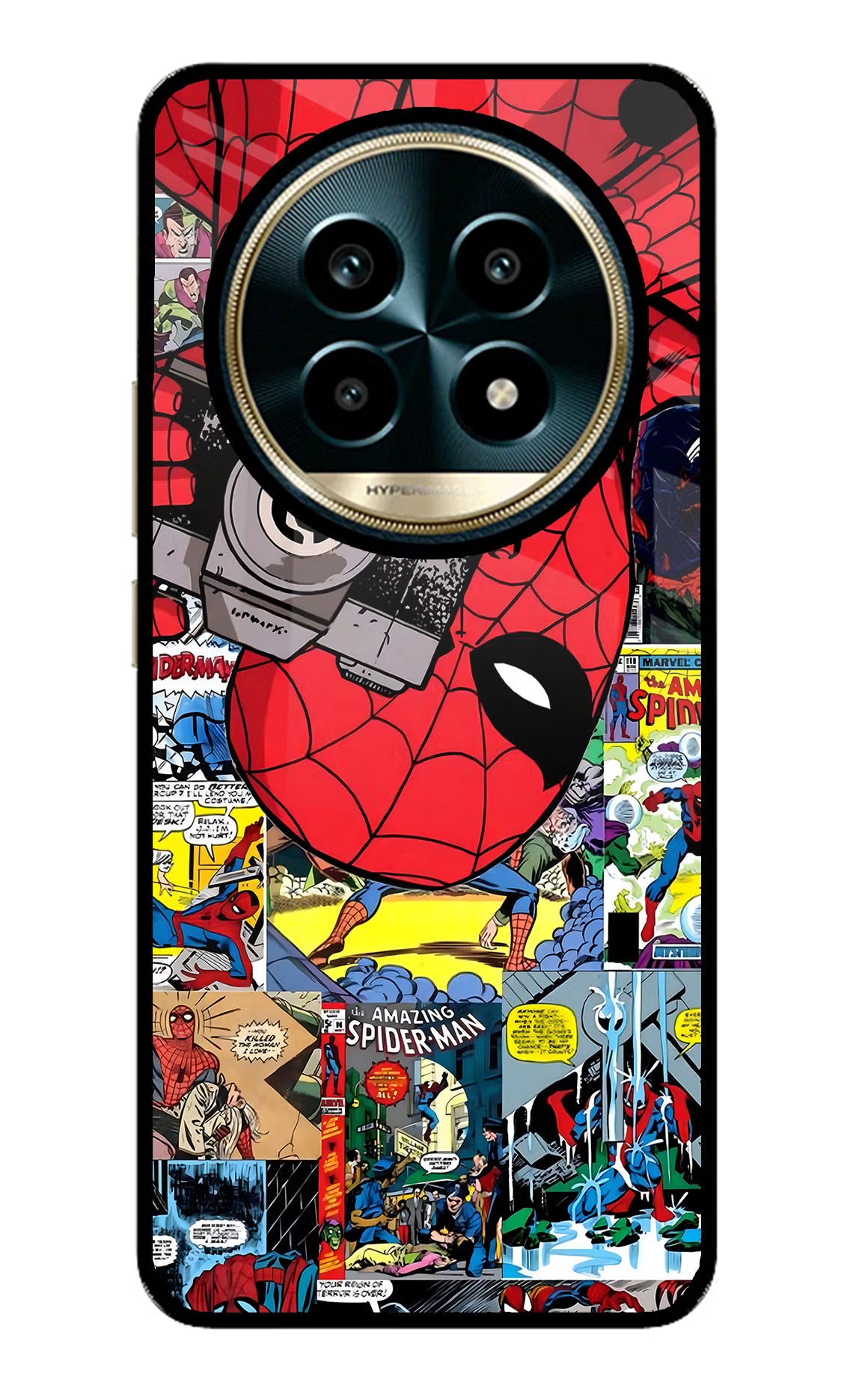 Spider Man Realme 13 Pro 5G Glass Case - Spider Man Realme 13 Pro 5G Glass Case Spider Man Realme 13 Pro 5G Glass Case