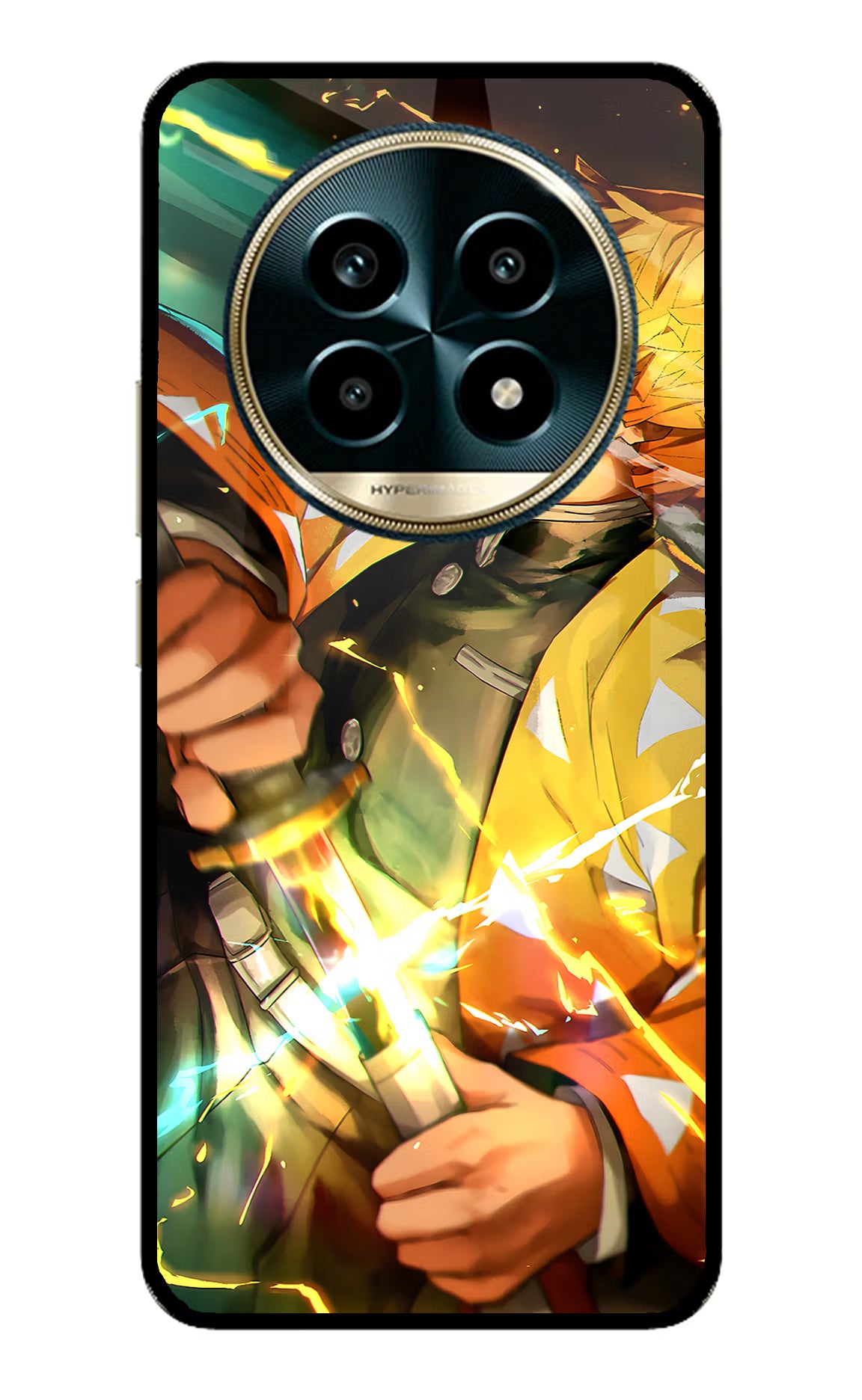 Demon Slayer Realme 13 Pro 5G Back Cover - Demon Slayer Realme 13 Pro 5G Glass Case Back Cover by Casekaro Demon Slayer Realme 13 Pro 5G Glass Case Back Cover by Casekaro
