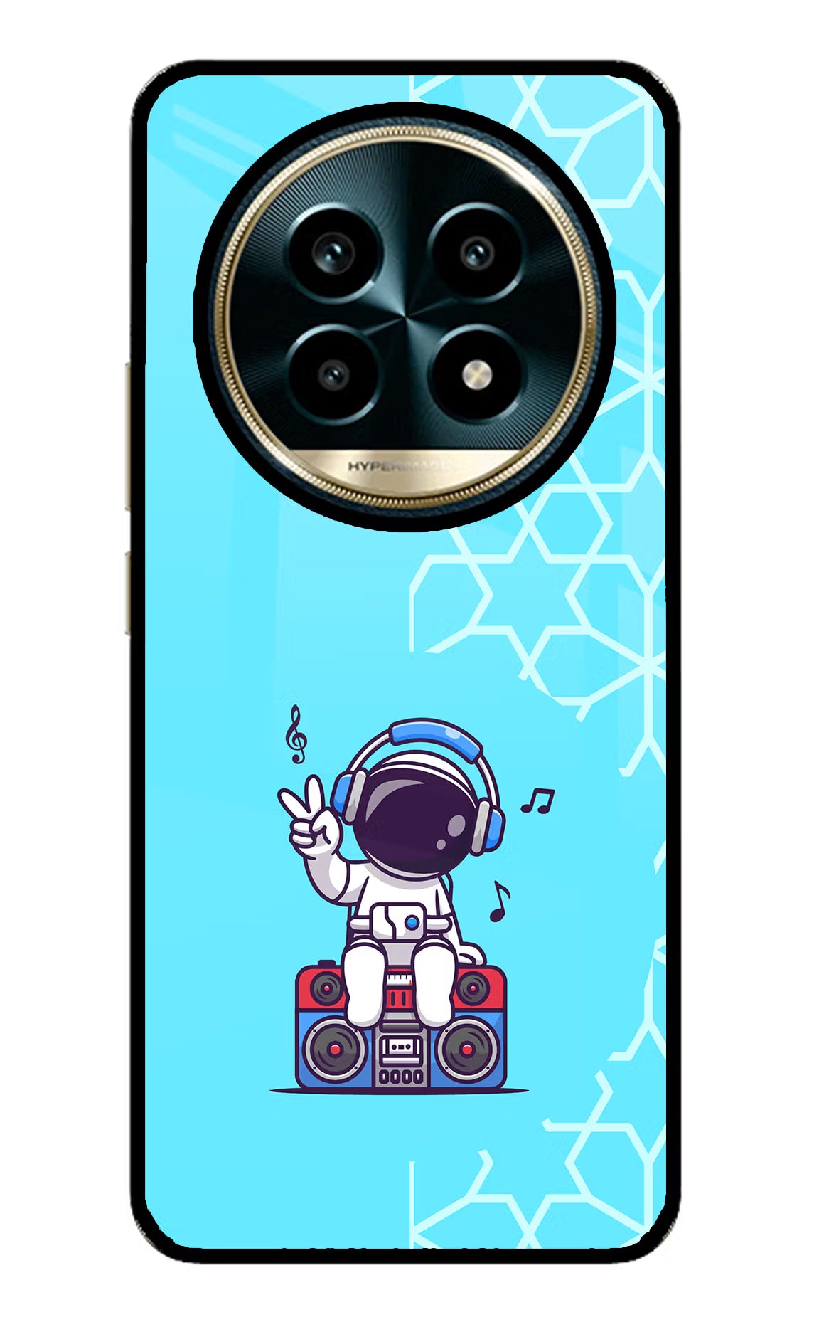 Cute Astronaut Chilling Realme 13 Pro 5G Glass Case - Cute Astronaut Chilling Realme 13 Pro 5G Glass Case Cute Astronaut Chilling Realme 13 Pro 5G Glass Case