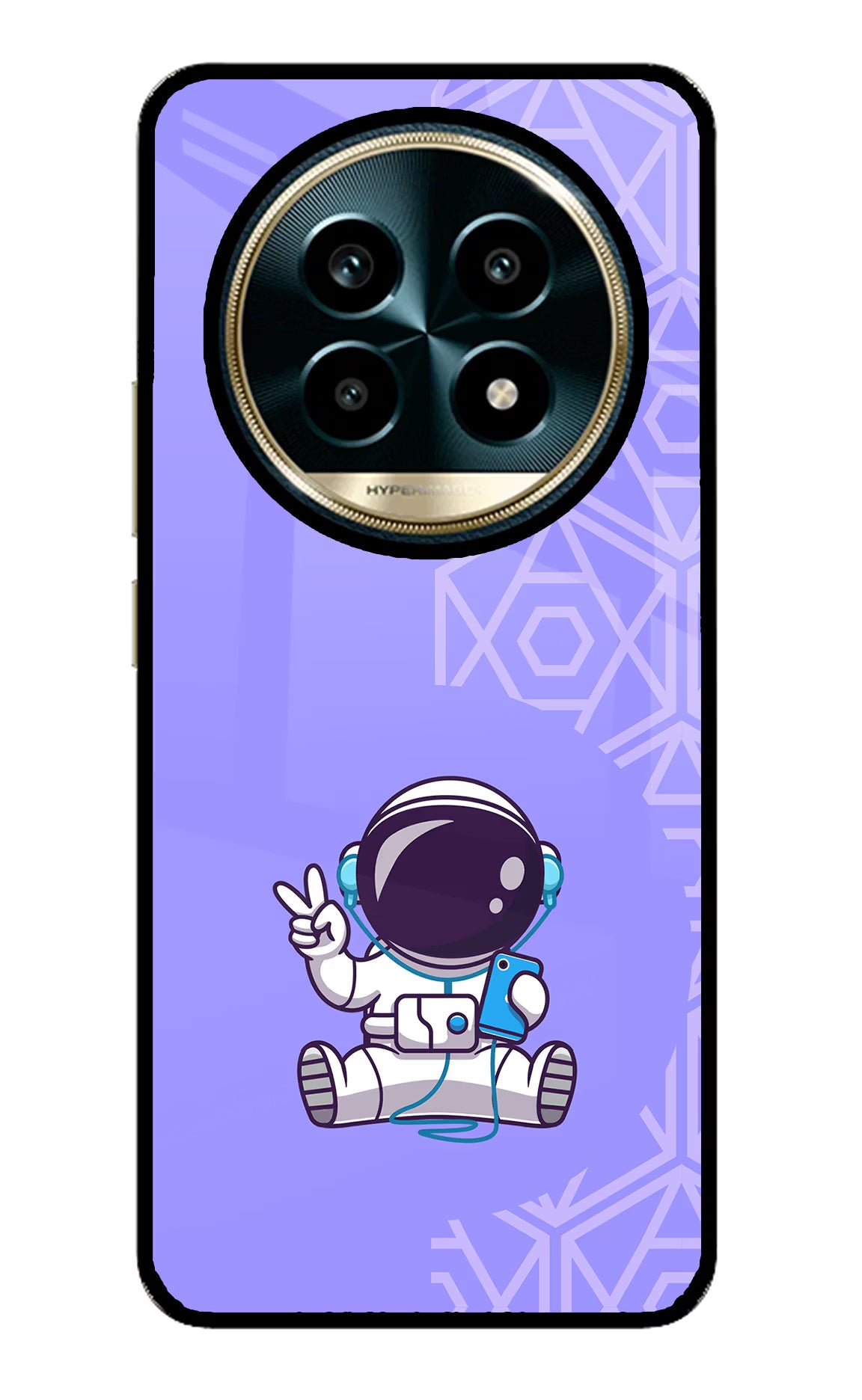 Cute Astronaut Chilling Realme 13 Pro 5G Glass Case - Cute Astronaut Chilling Realme 13 Pro 5G Glass Case Cute Astronaut Chilling Realme 13 Pro 5G Glass Case