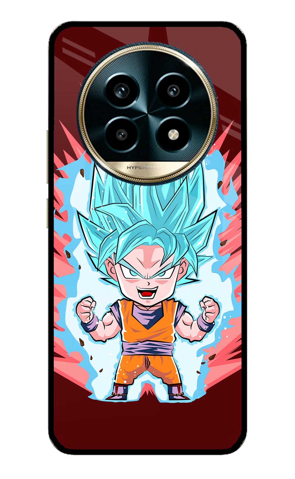 Goku Little Realme 13 Pro 5G Back Cover - Goku Little Realme 13 Pro 5G Glass Case Back Cover by Casekaro Goku Little Realme 13 Pro 5G Glass Case Back Cover by Casekaro