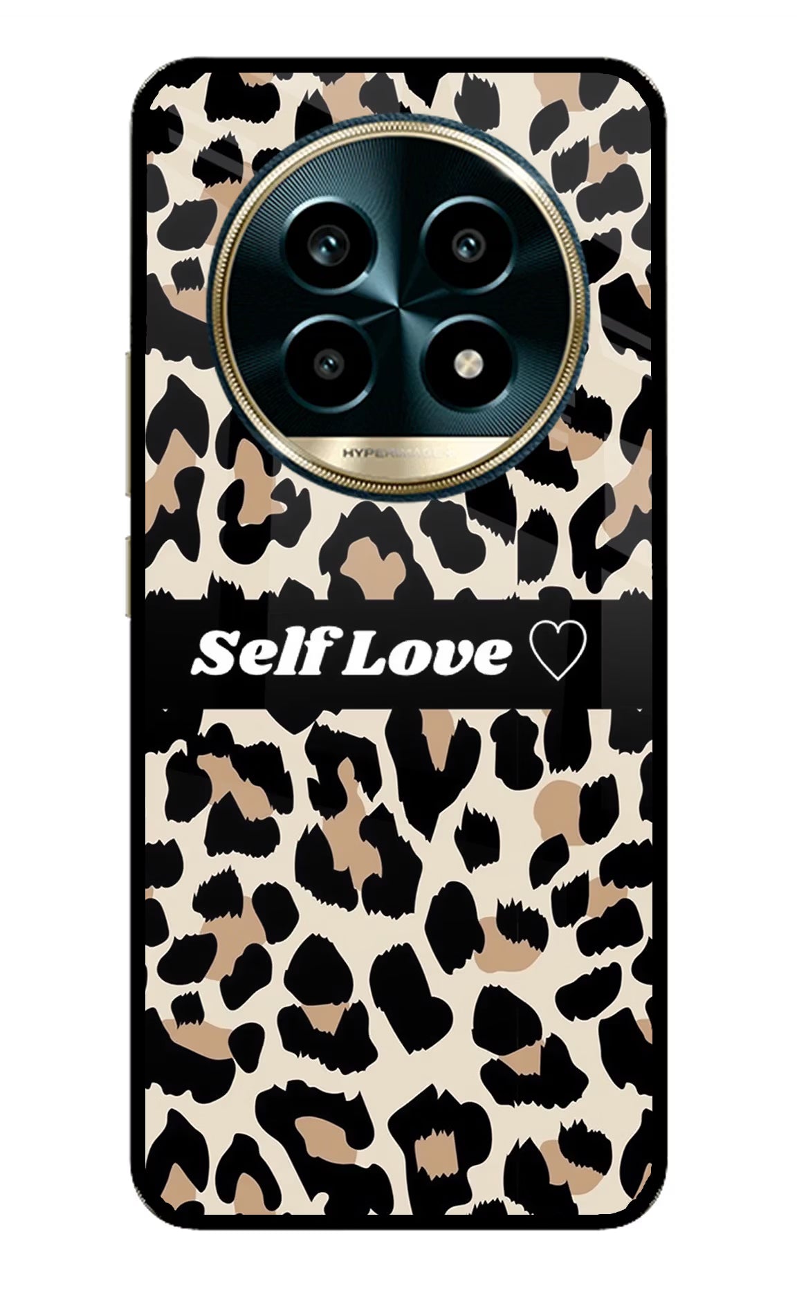 Leopard Print Self Love Realme 13 Pro 5G Back Cover - Leopard Print Self Love Realme 13 Pro 5G Glass Case Back Cover by Casekaro Leopard Print Self Love Realme 13 Pro 5G Glass Case Back Cover by Casekaro