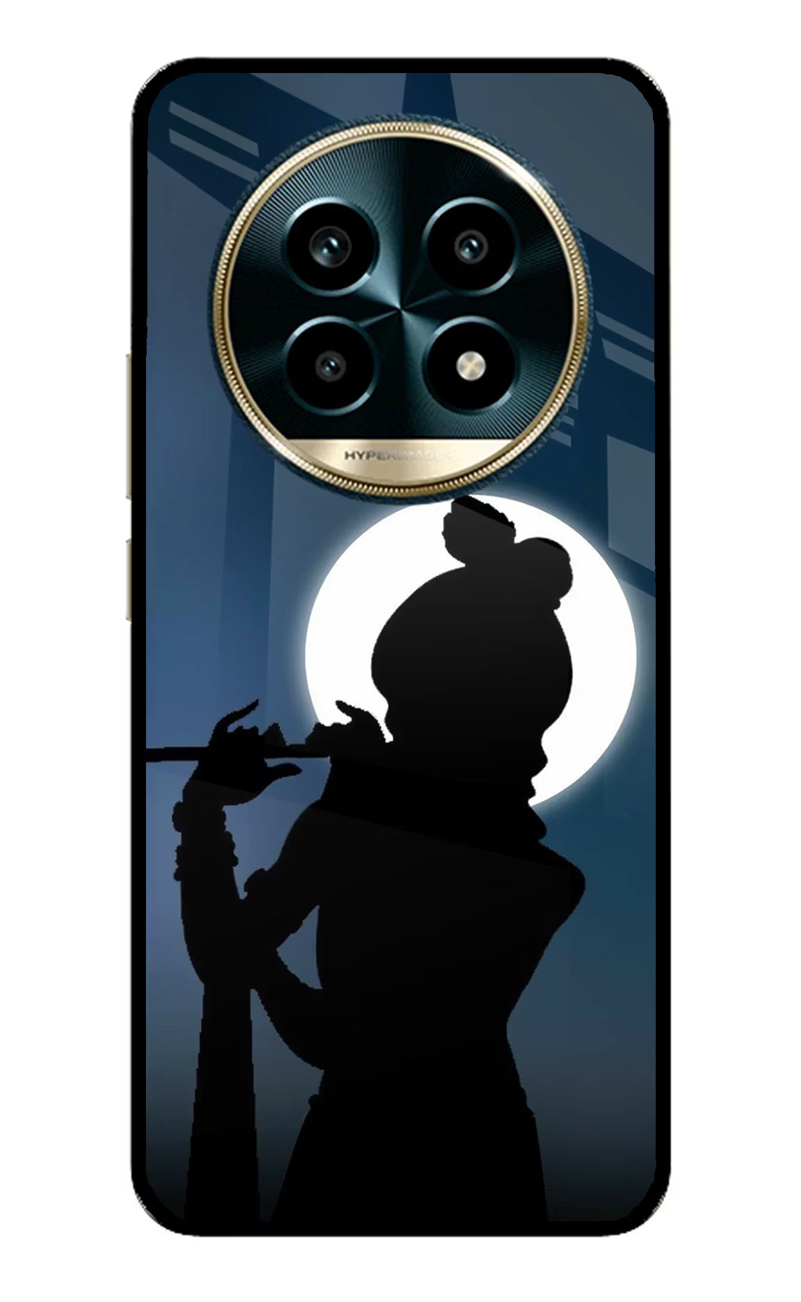 Shri Krishna Silhouette Realme 13 Pro 5G Back Cover - Shri Krishna Silhouette Realme 13 Pro 5G Glass Case Back Cover by Casekaro Shri Krishna Silhouette Realme 13 Pro 5G Glass Case Back Cover by Casekaro